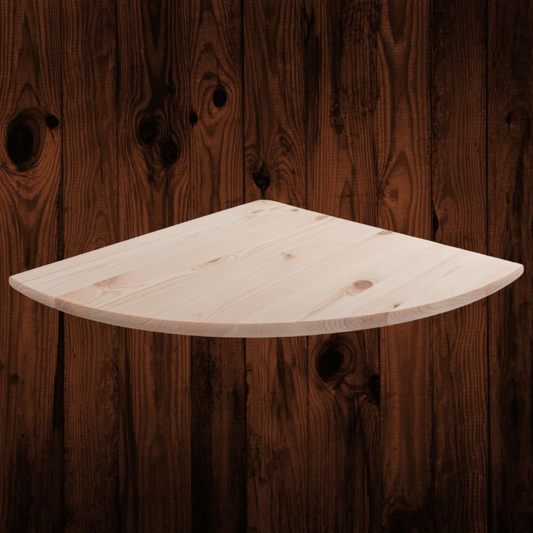 Natural Wooden Corner Shelf / 3 Sizes / Pine Floating Wall Display Shelves DIY - Picture 31 of 39