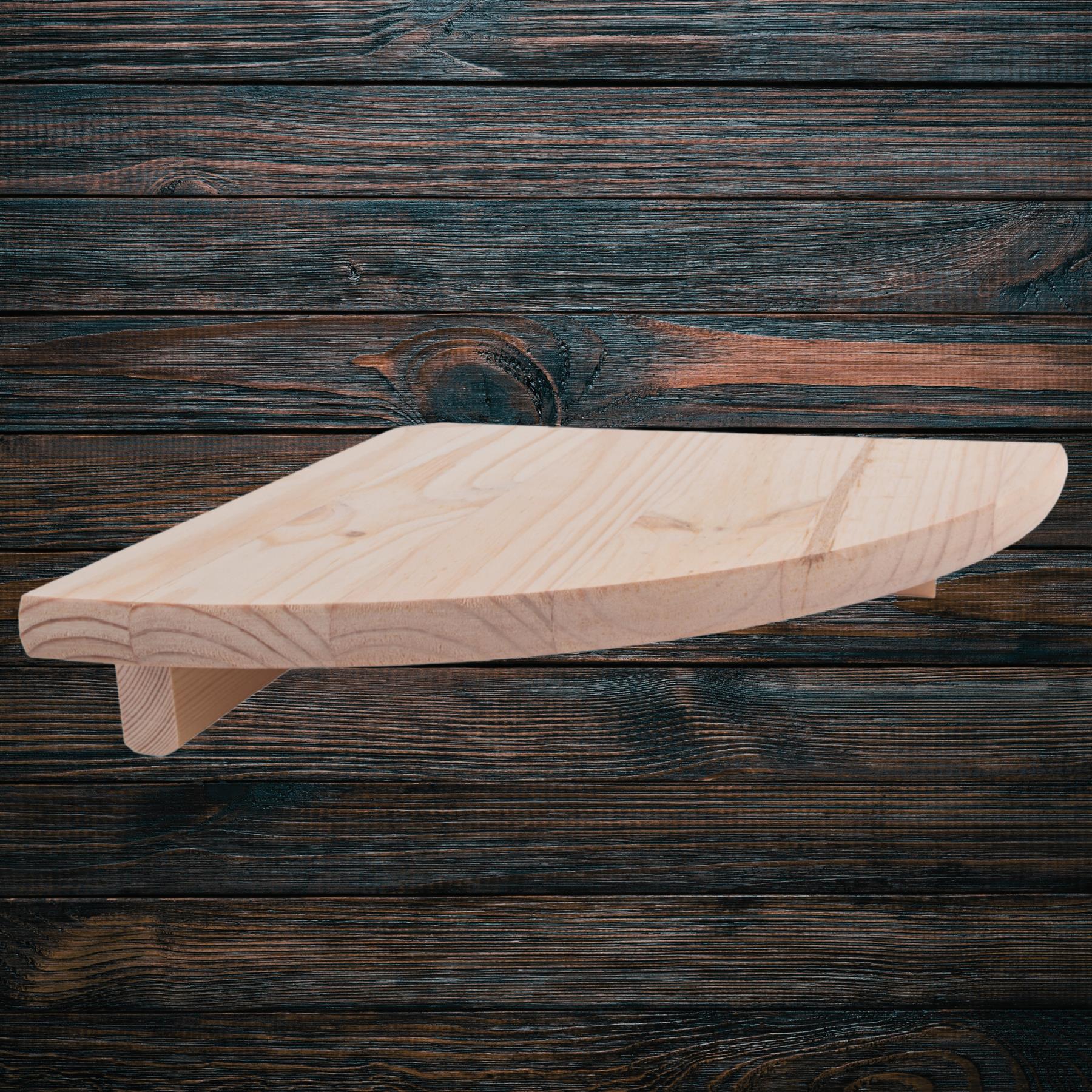 Natural Wooden Corner Shelf / 3 Sizes / Pine Floating Wall Display Shelves DIY - Picture 15 of 39