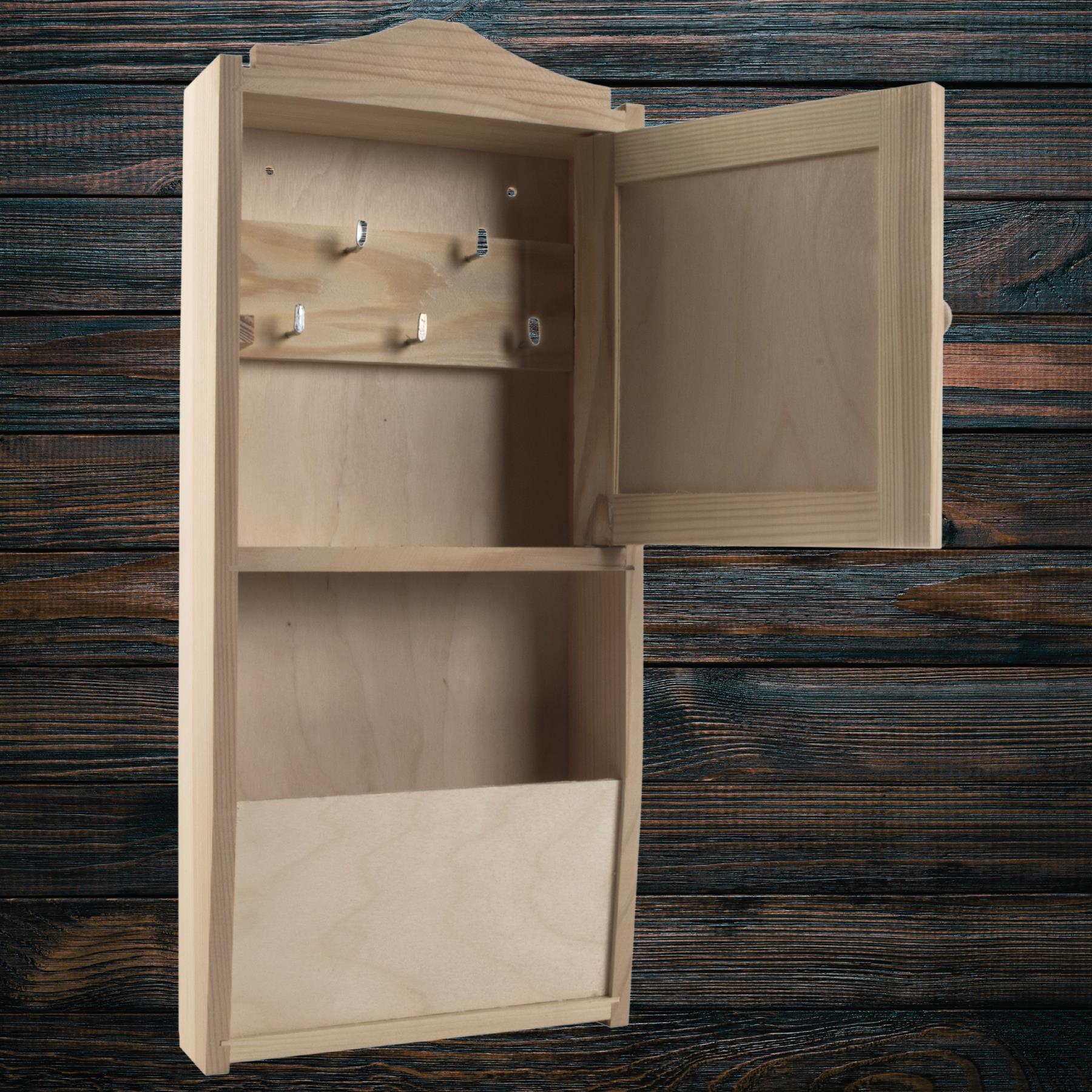 Wooden Key Box Decorative Wall Hanging Cabinet Rack Holder Cupboard Organiser - Picture 80 of 105