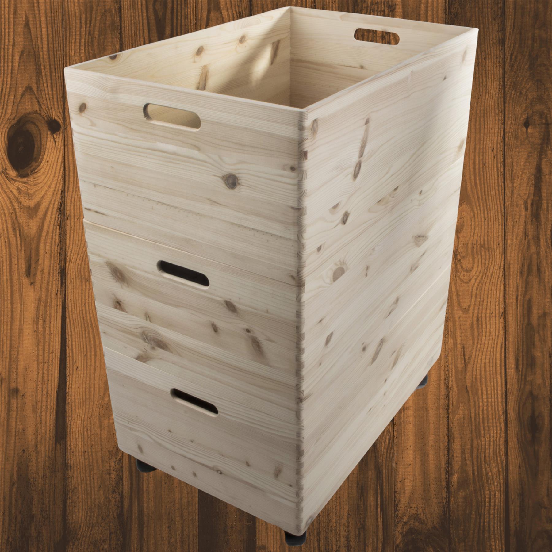 Choice of Stacking Extra Large Wooden Open Crates with Handles Boxes Wheels - Picture 22 of 40