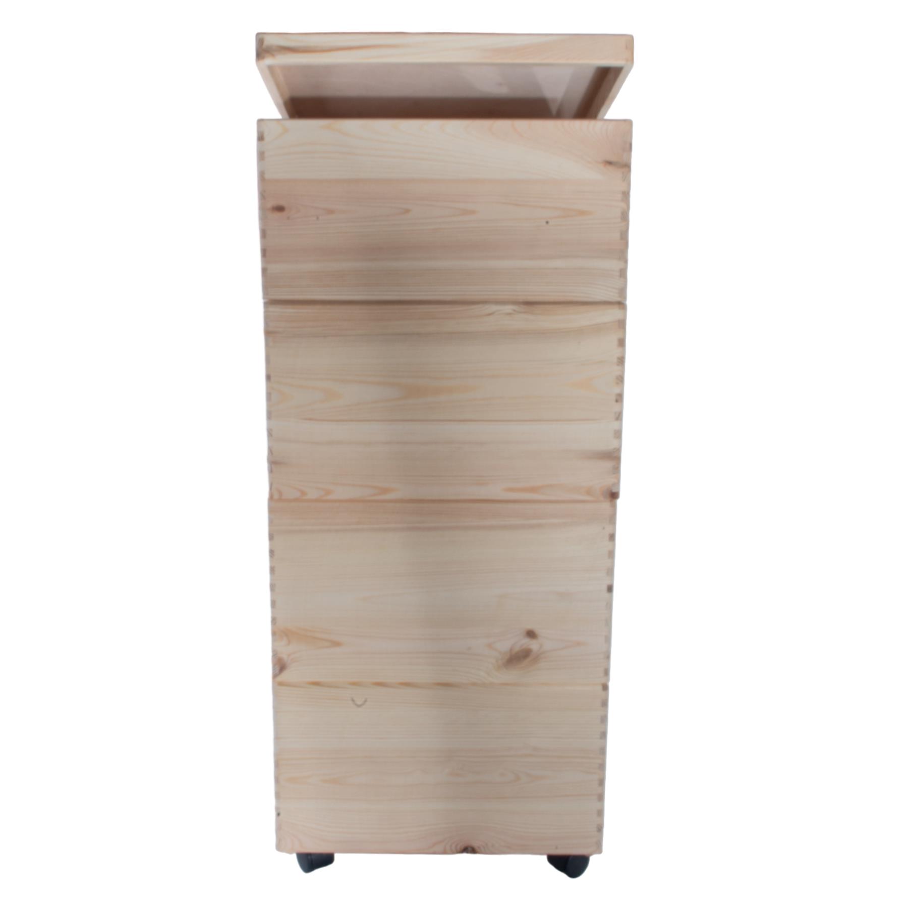 Grandes cajas de madera apilables con asas de tapa ruedas - Imagen 35 de 68