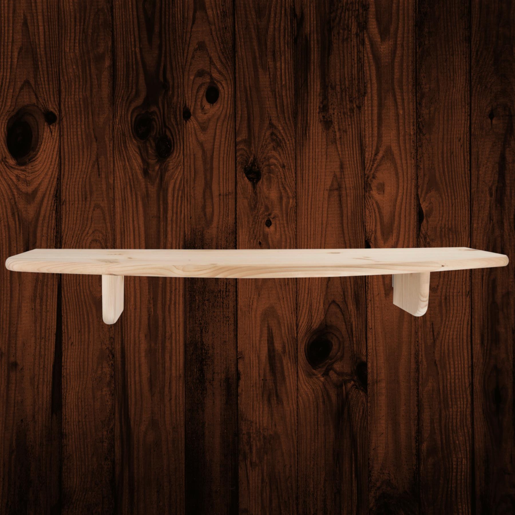 Natural Pine Wooden Floating Shelf Shelves / 5 Sizes / Wall Mounted Storage Rack - Picture 24 of 47