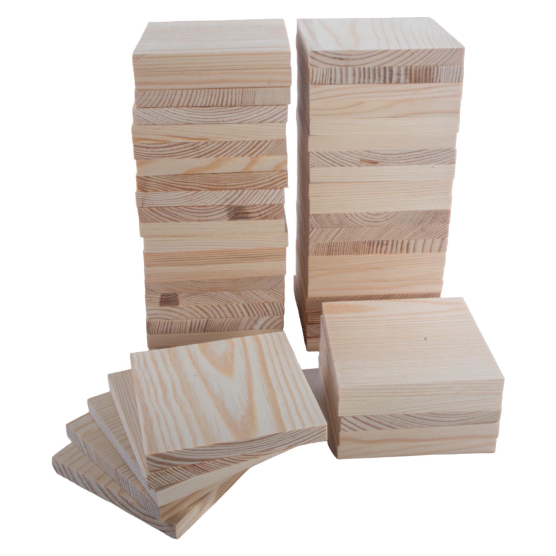 Unfinished Pine Wood Craft Shapes |Wooden Pieces Circle Square Hexagon DIY Discs - Picture 39 of 43