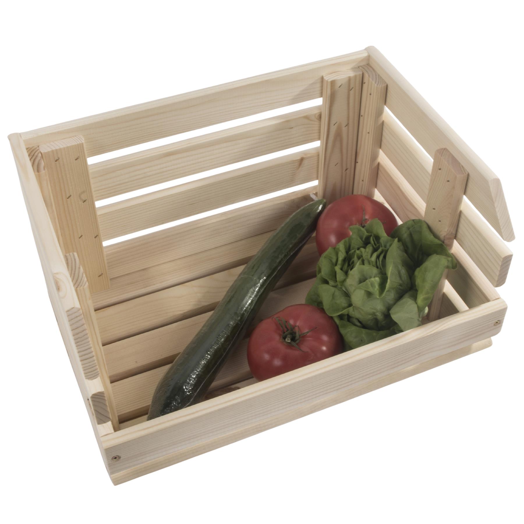 Wooden Unpainted Stackable Storage Box Crate Container Display Unit 1-3 Tier - Picture 21 of 49