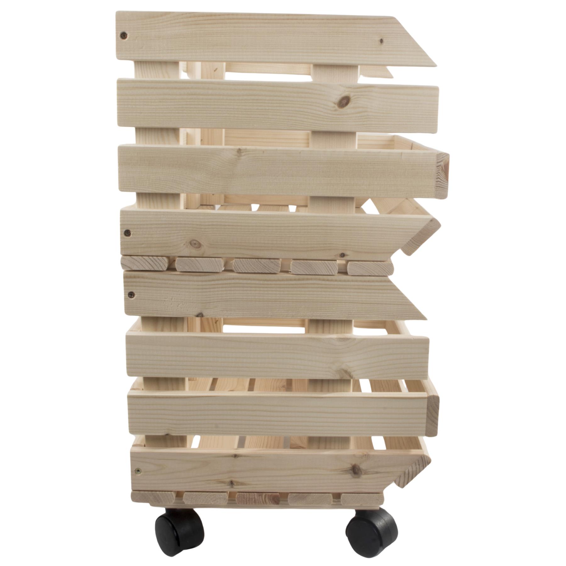Wooden Unpainted Stackable Storage Box Crate Container Display Unit 1-3 Tier - Picture 28 of 49