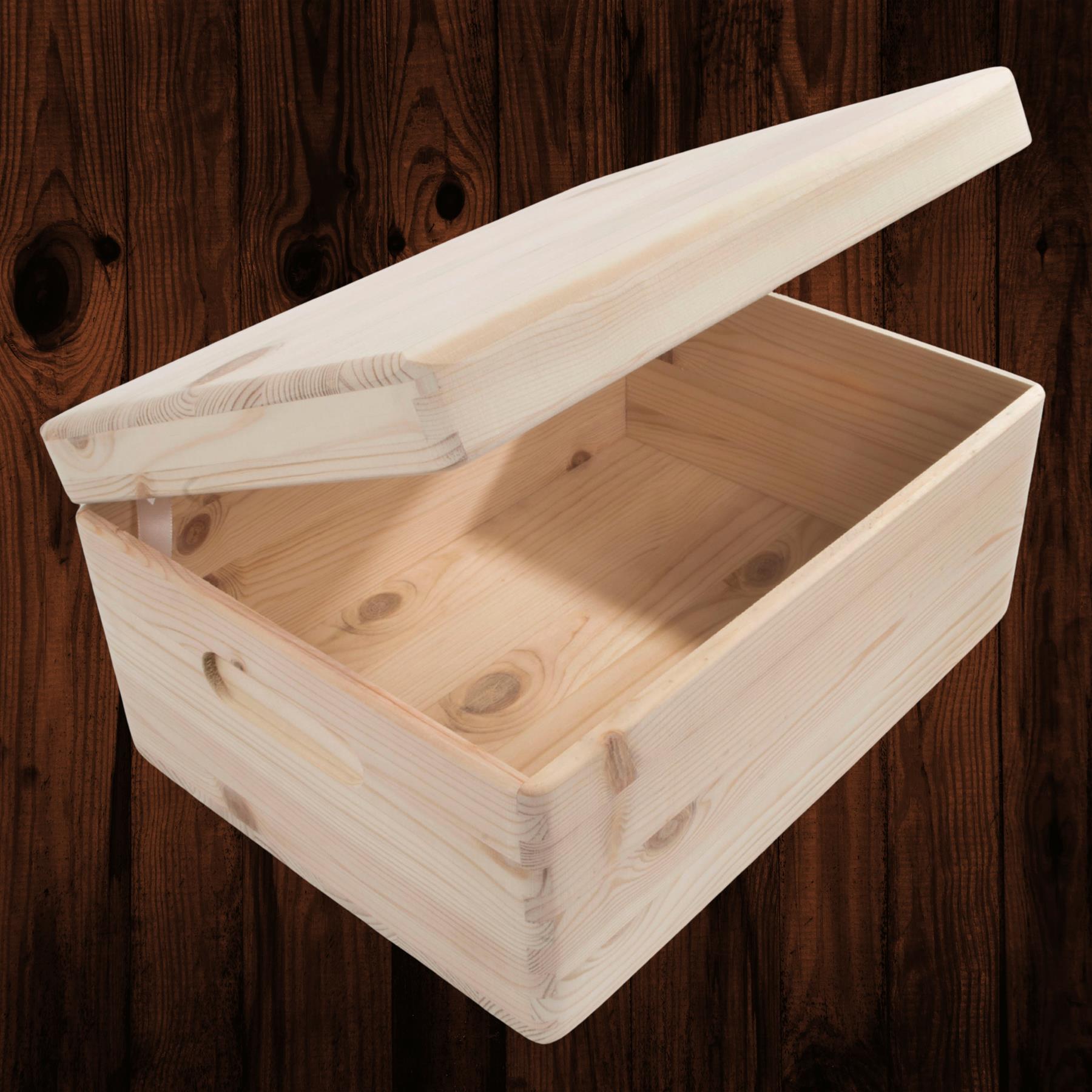 Wooden Lidded Decorative Memory Storage Chest Boxes / 5 Sizes / Small to Large - Picture 41 of 58