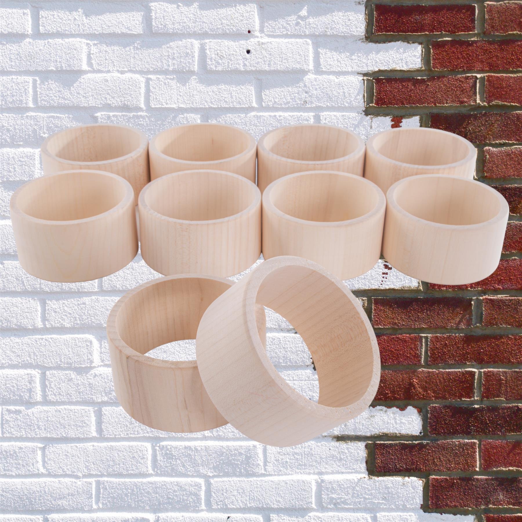 Flat Natural Unfinished Wooden Bracelet Bangles Wristlet Craft DIY Decorating - Picture 47 of 71