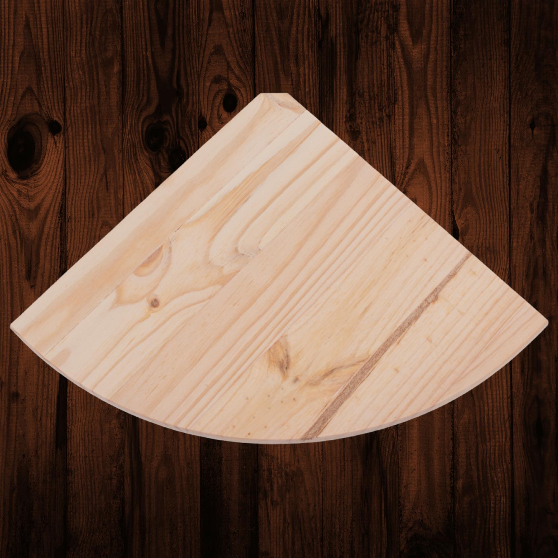 Natural Wooden Corner Shelf / 3 Sizes / Pine Floating Wall Display Shelves DIY - Picture 6 of 39