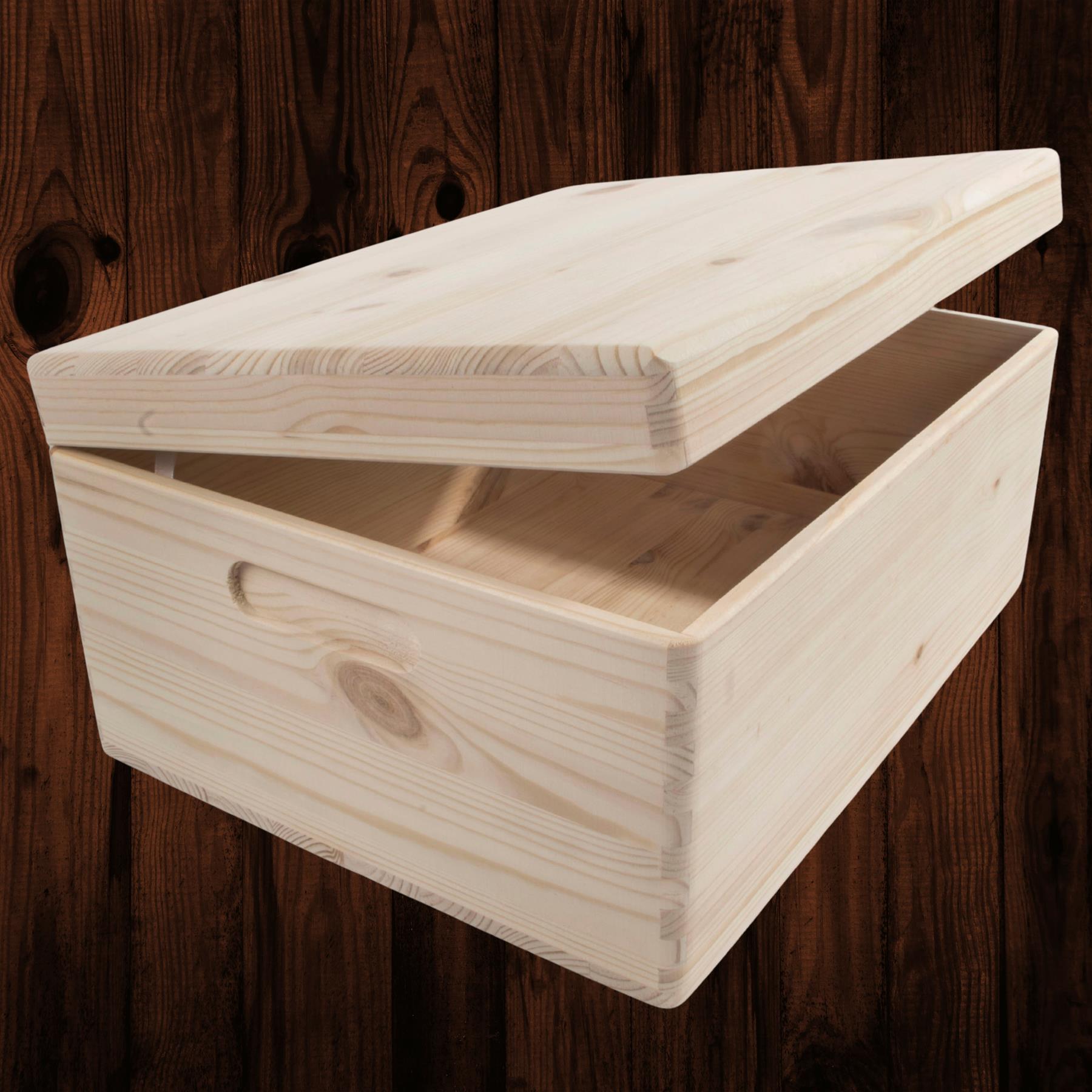Wooden Lidded Decorative Memory Storage Chest Boxes / 5 Sizes / Small to Large - Picture 46 of 58