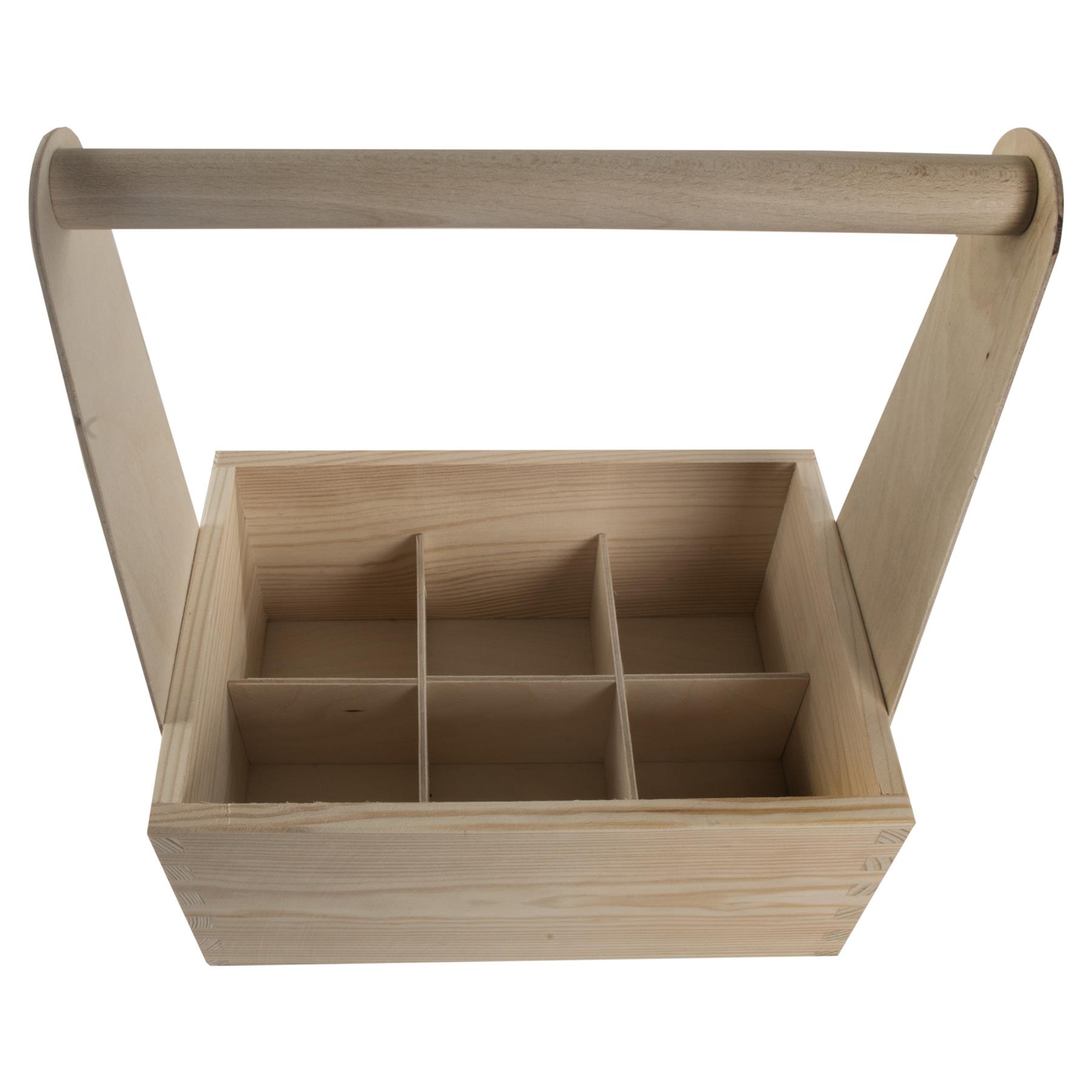 Decorative Wooden Bottle Carrier Holder Caddy Tote Trug Craft Personalization - Picture 14 of 18