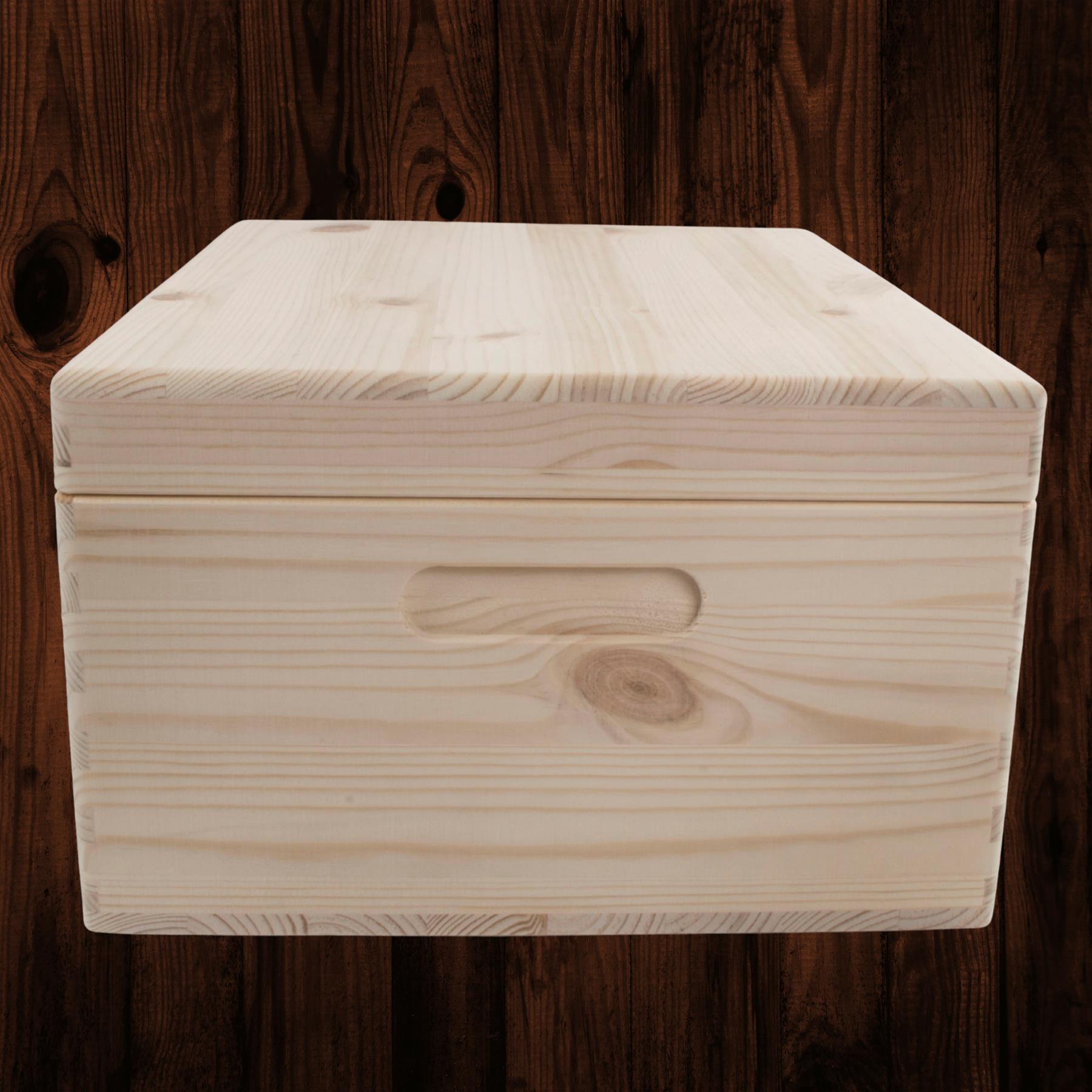 Wooden Lidded Decorative Memory Storage Chest Boxes / 5 Sizes / Small to Large - Picture 50 of 58