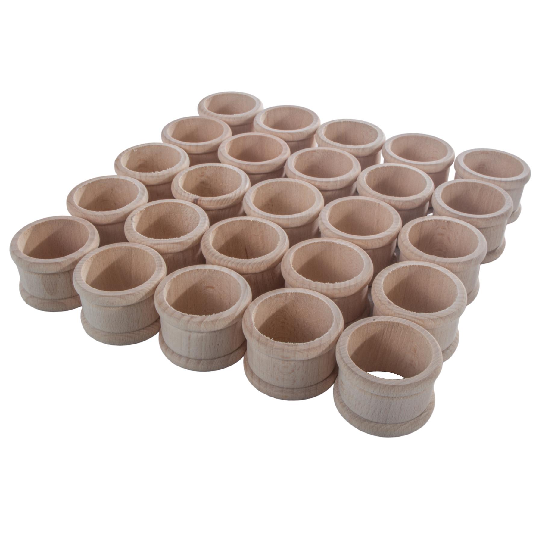 Wooden Napkin Rings | Various Designs | Round Decorative Holders For Craft DIY - Picture 26 of 50