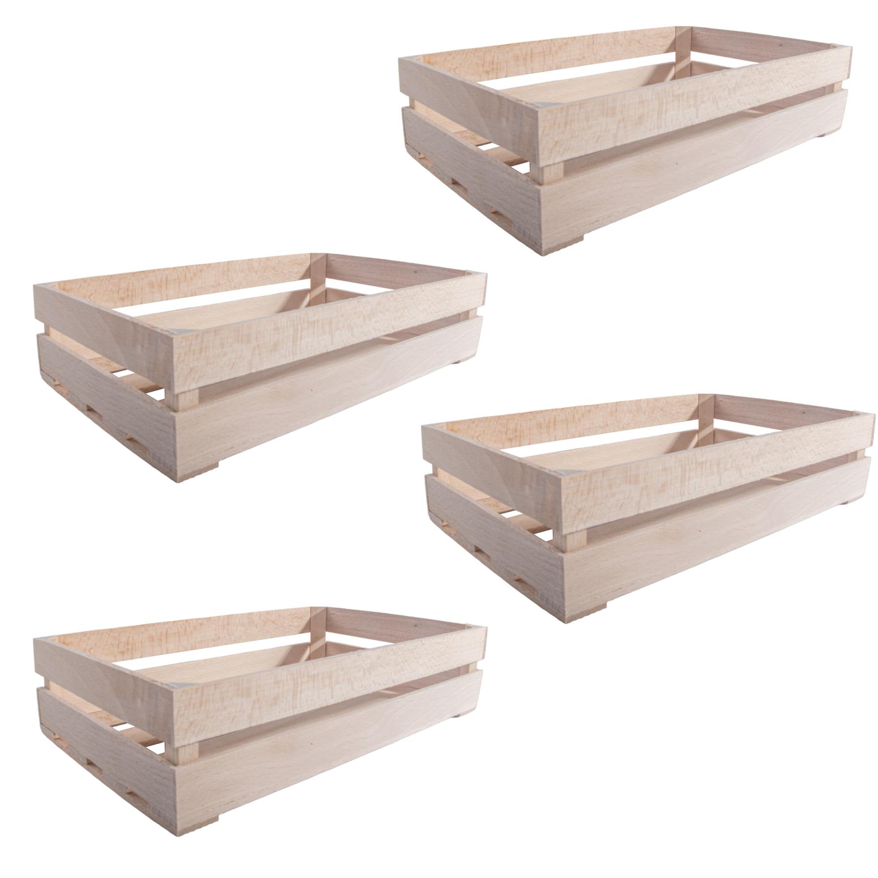 Small Wooden Crates Decorative Display Shelf Box Organisation Basket Plan Wood - Picture 28 of 32