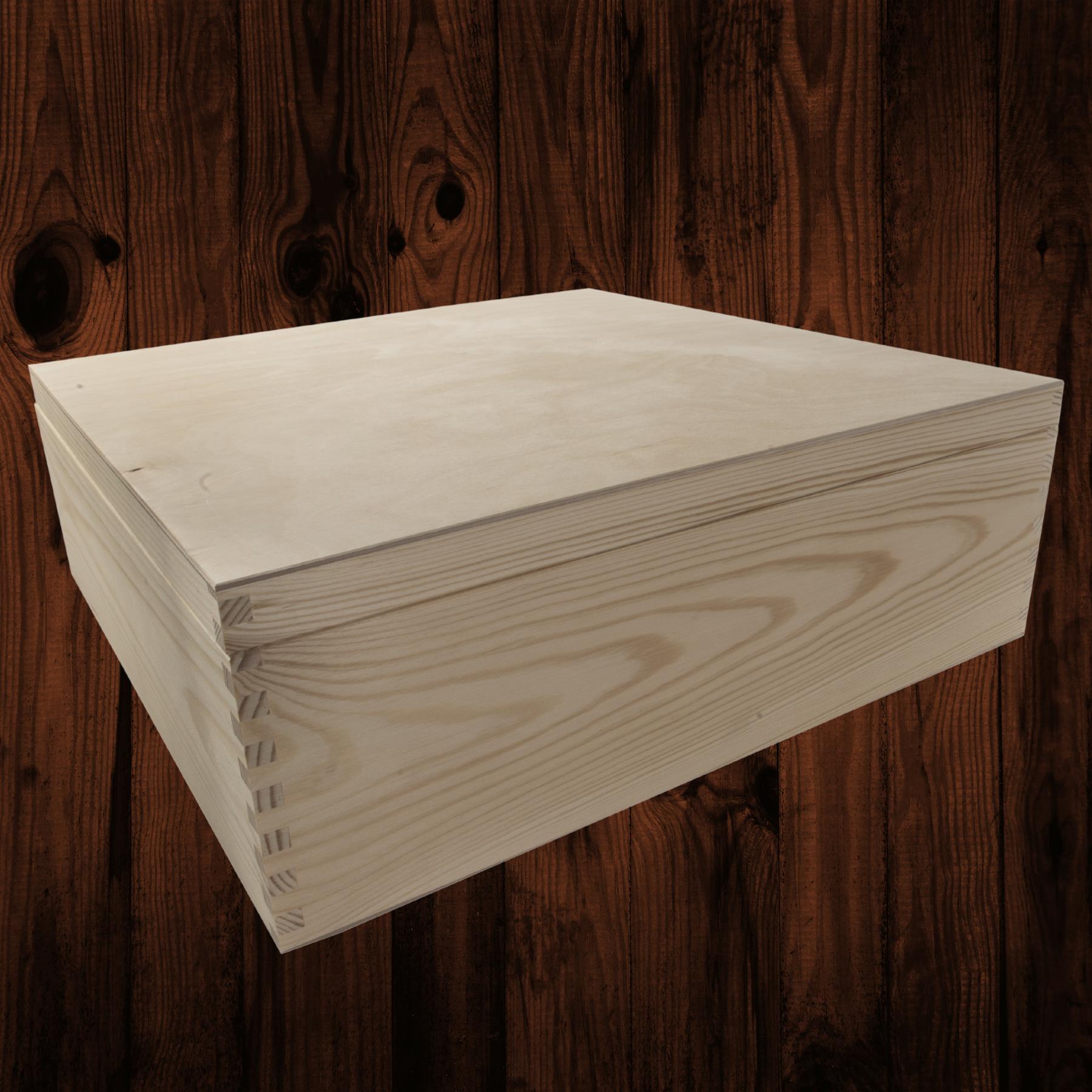 Square Wood Gift Trinket Keepsake Box Pyrography Decoupage |40 x 40 x 13.5 cm - 第 17/27 張圖片