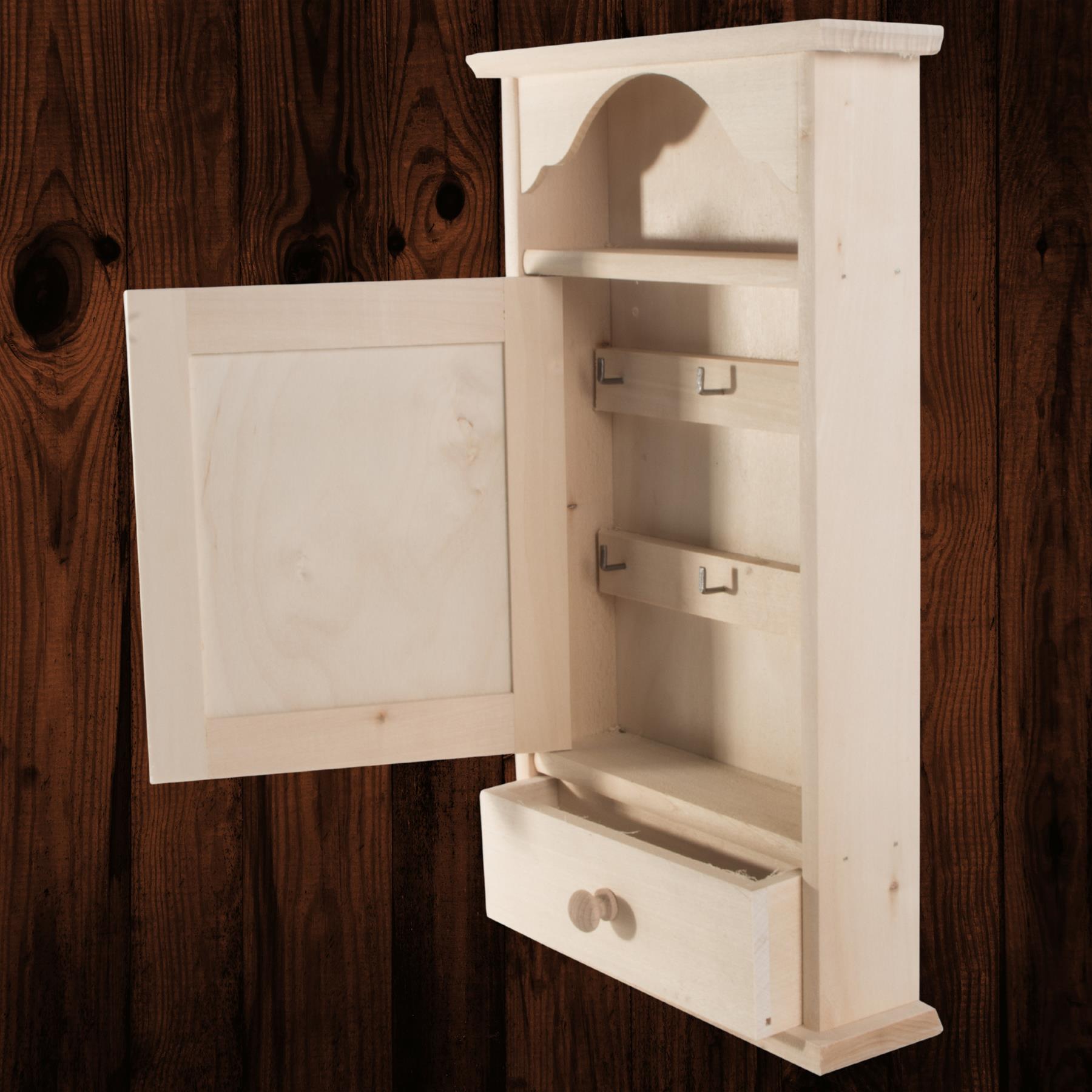 Wooden Key Box Decorative Wall Hanging Cabinet Rack Holder Cupboard Organiser - Picture 95 of 105