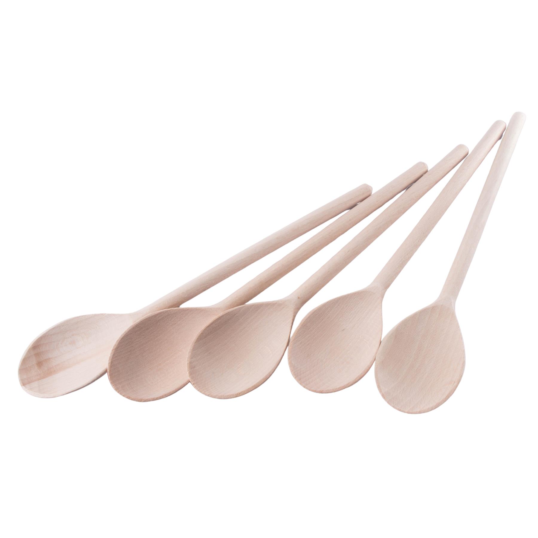 Regular Wooden Spoon 30cm (12") Long Beechwood Non-Stick Turner Kitchen Cooking - Picture 34 of 52