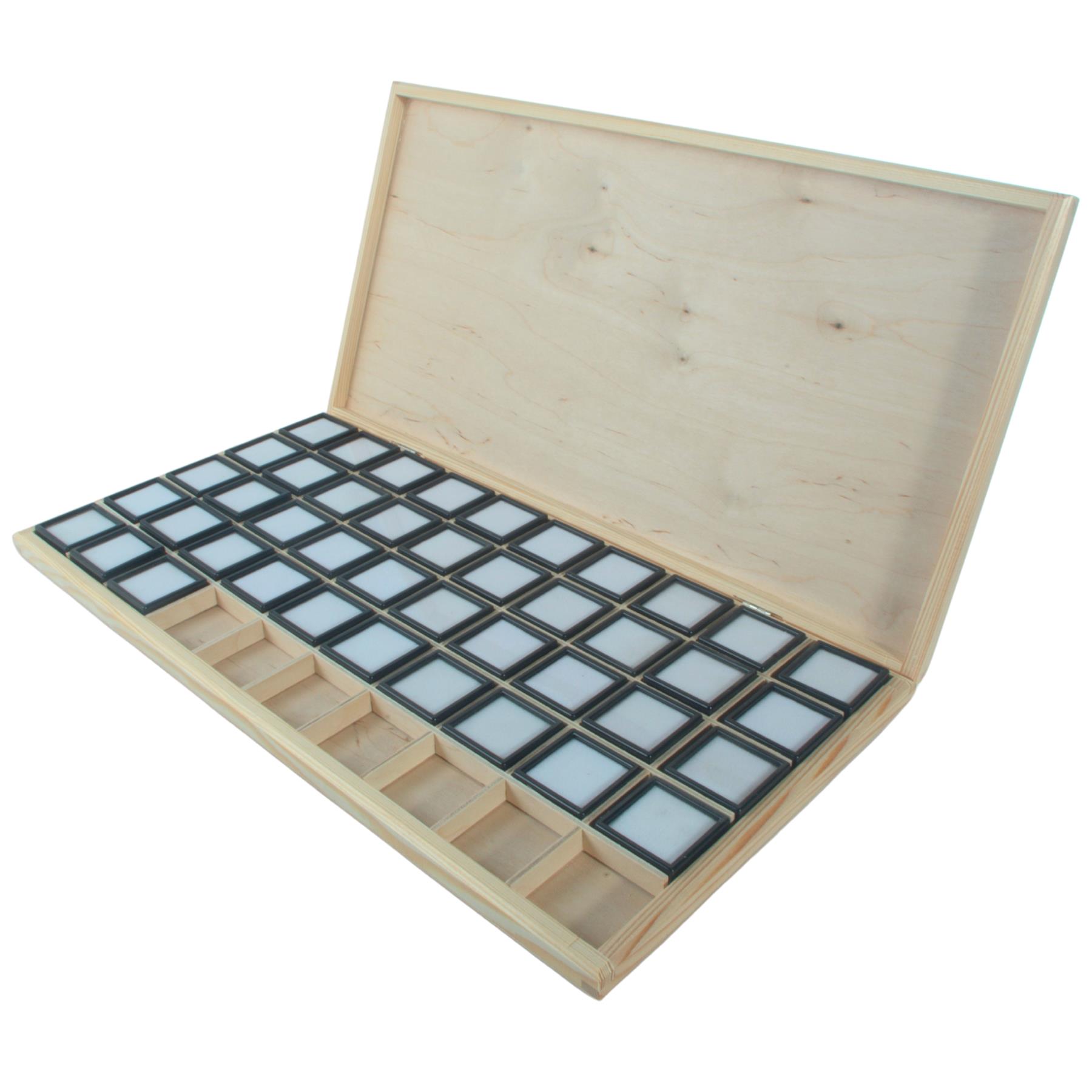 Wooden 40/50/70 Grids Gemstone Bead Jewellery Boxes Removable Dividers Organiser - Picture 44 of 48