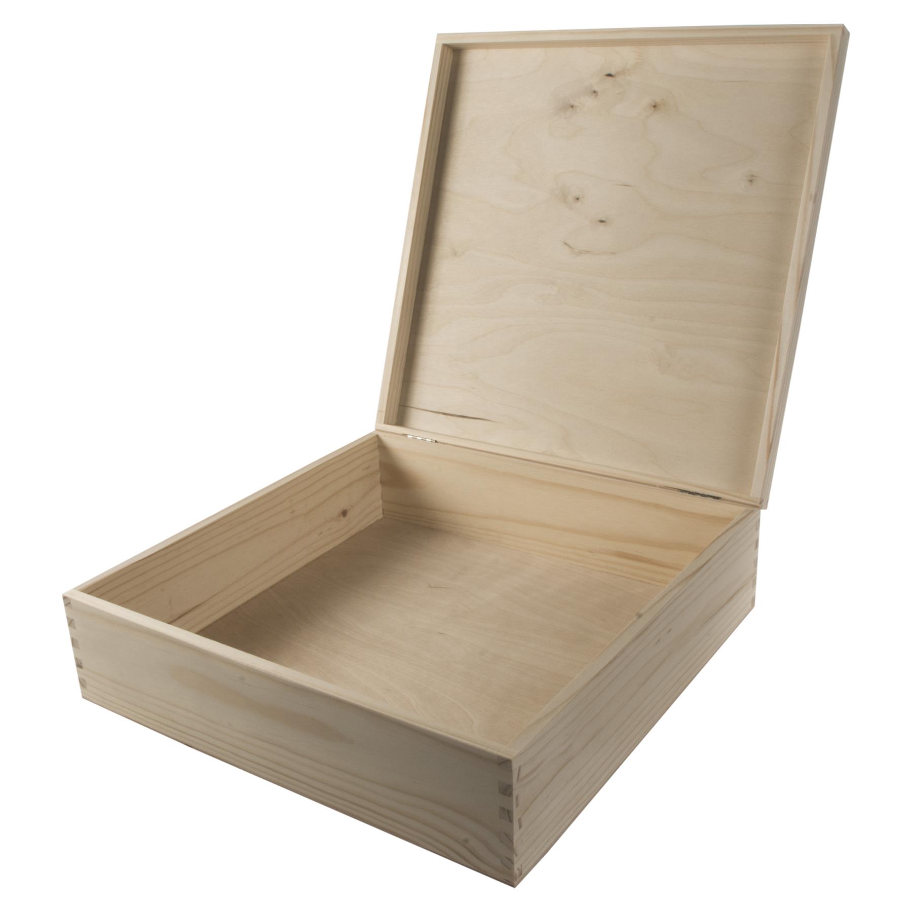 Square Wood Gift Trinket Keepsake Box Pyrography Decoupage |36 x 36 x 10.5 cm - Picture 23 of 27