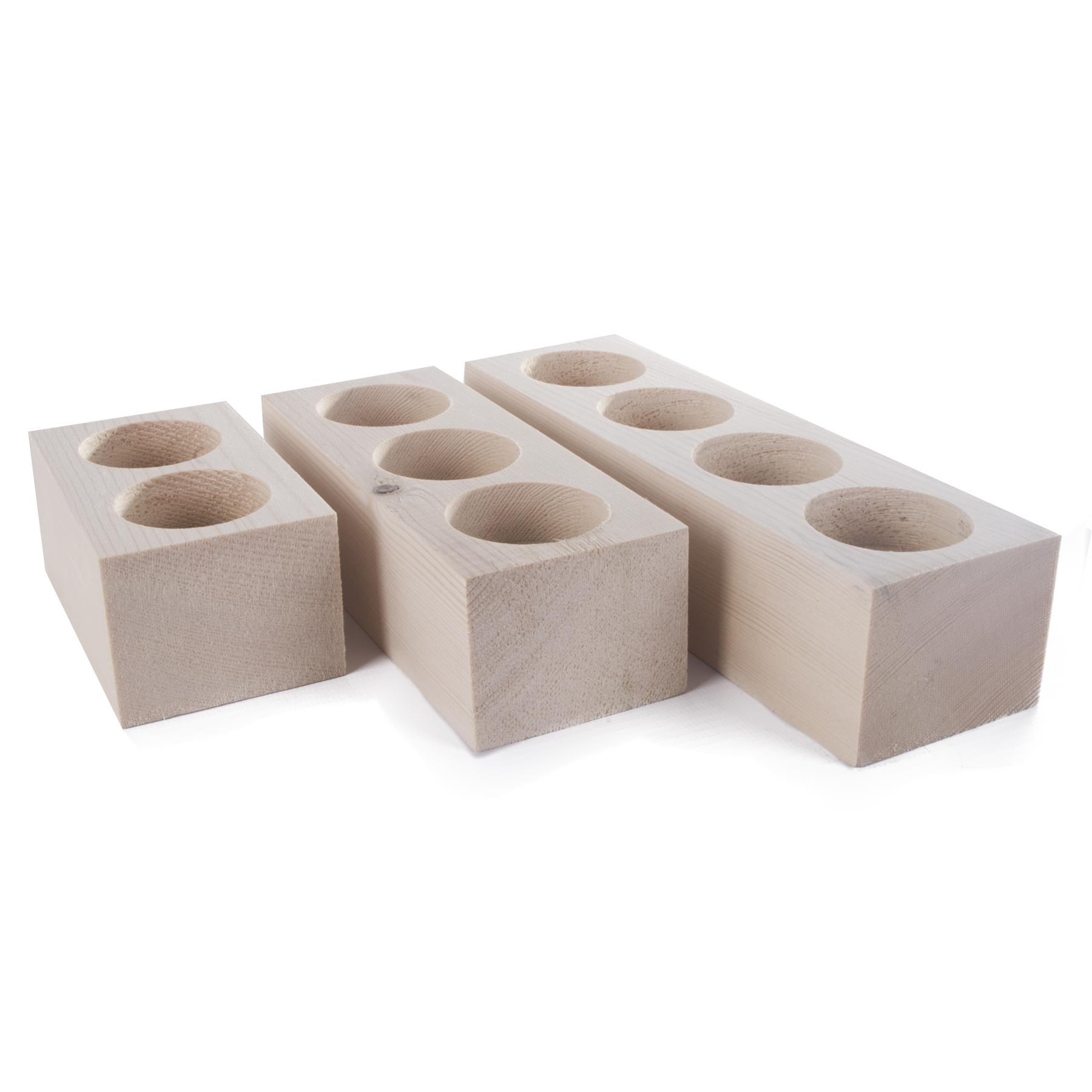 Wooden Tea Light Candle Holder | Craft Decorative Pine| Double Triple Quadruple - Picture 34 of 36