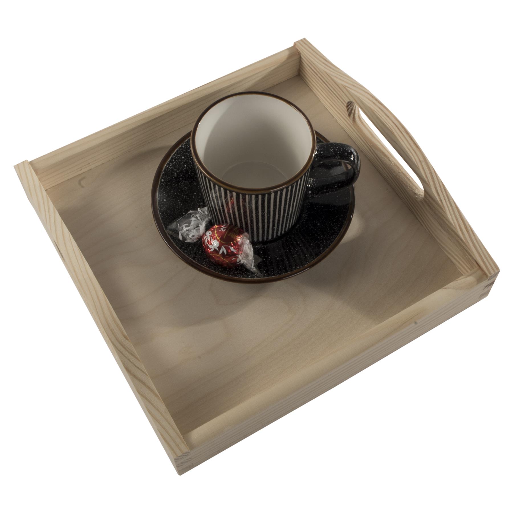 Decorative Serving Trays | Plain Pinewood | Tea Coffee Milk Breakfast Parties - Picture 12 of 144