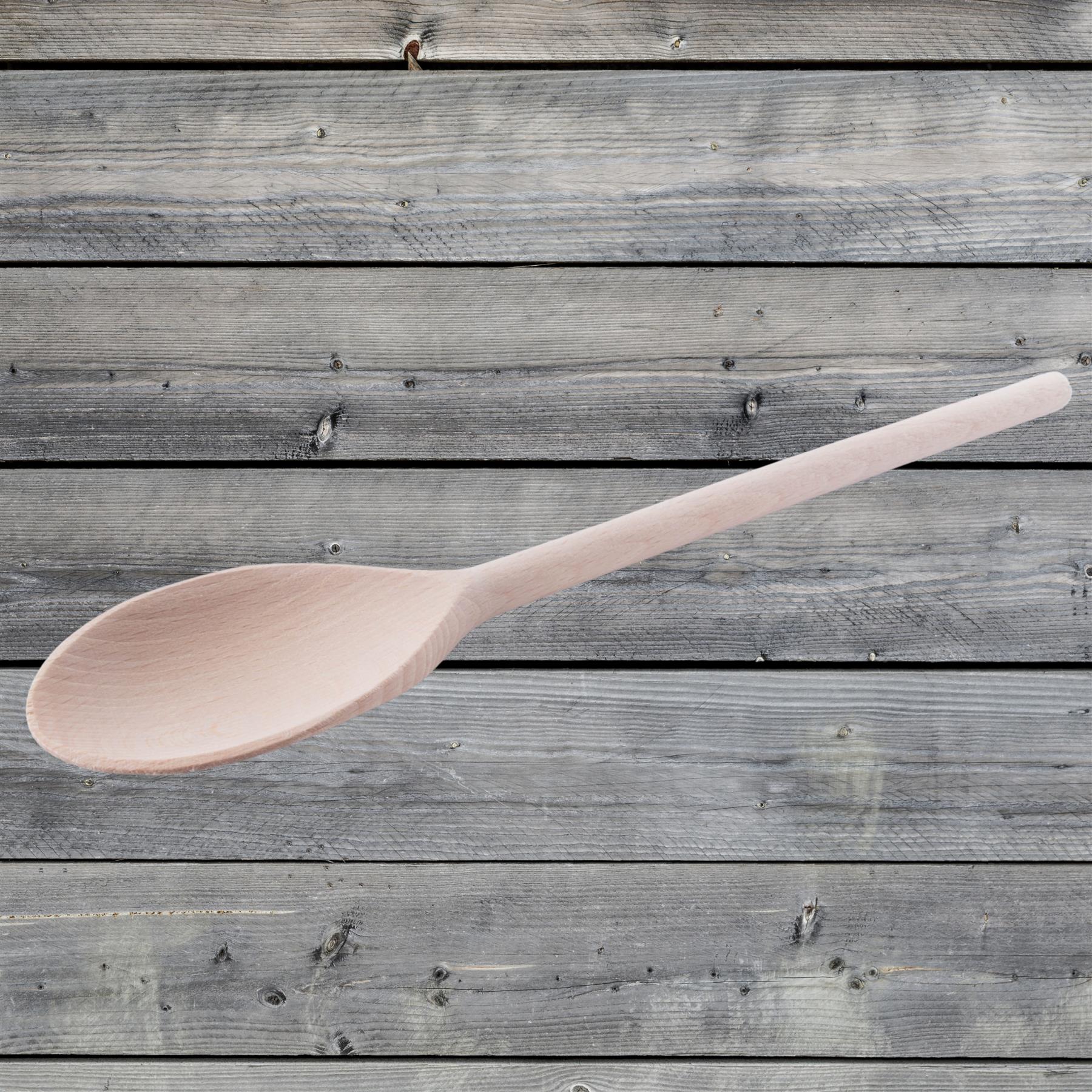 Regular Wooden Spoon 30cm (12") Long Beechwood Non-Stick Turner Kitchen Cooking - Picture 50 of 52