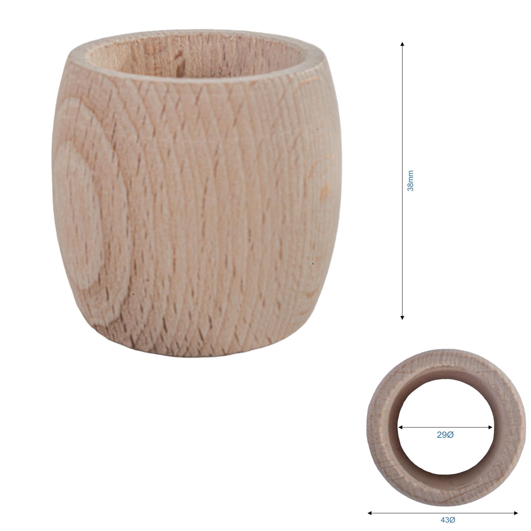 Wooden Napkin Rings | Various Designs | Round Decorative Holders For Craft DIY - Picture 34 of 50