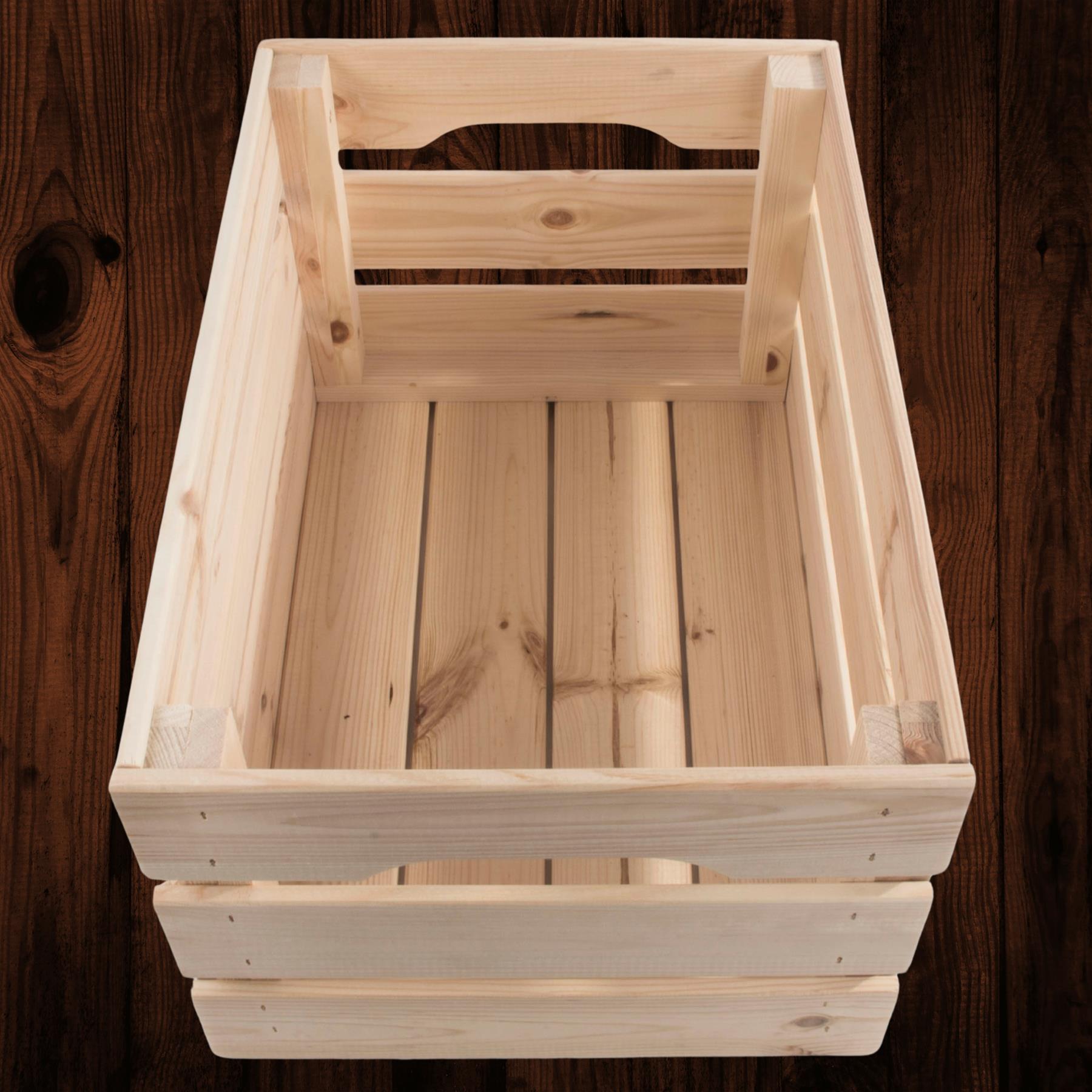 Wooden Crates Storage Boxes /2 Sizes/ Plain Unpainted Pinewood To Decorate Craft - Picture 21 of 40