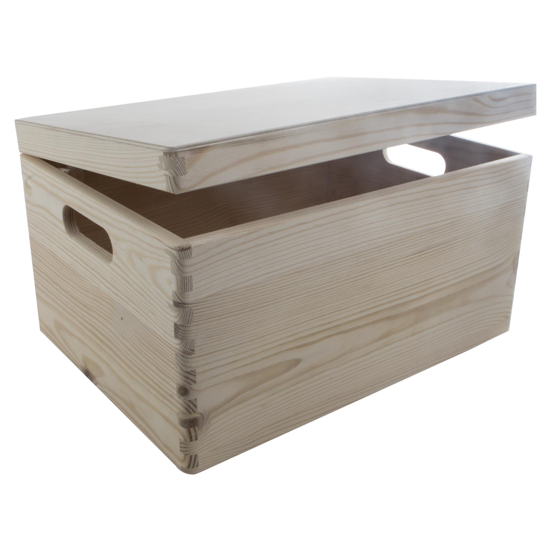 Grandes cajas de madera apilables con asas de tapa ruedas - Imagen 31 de 68