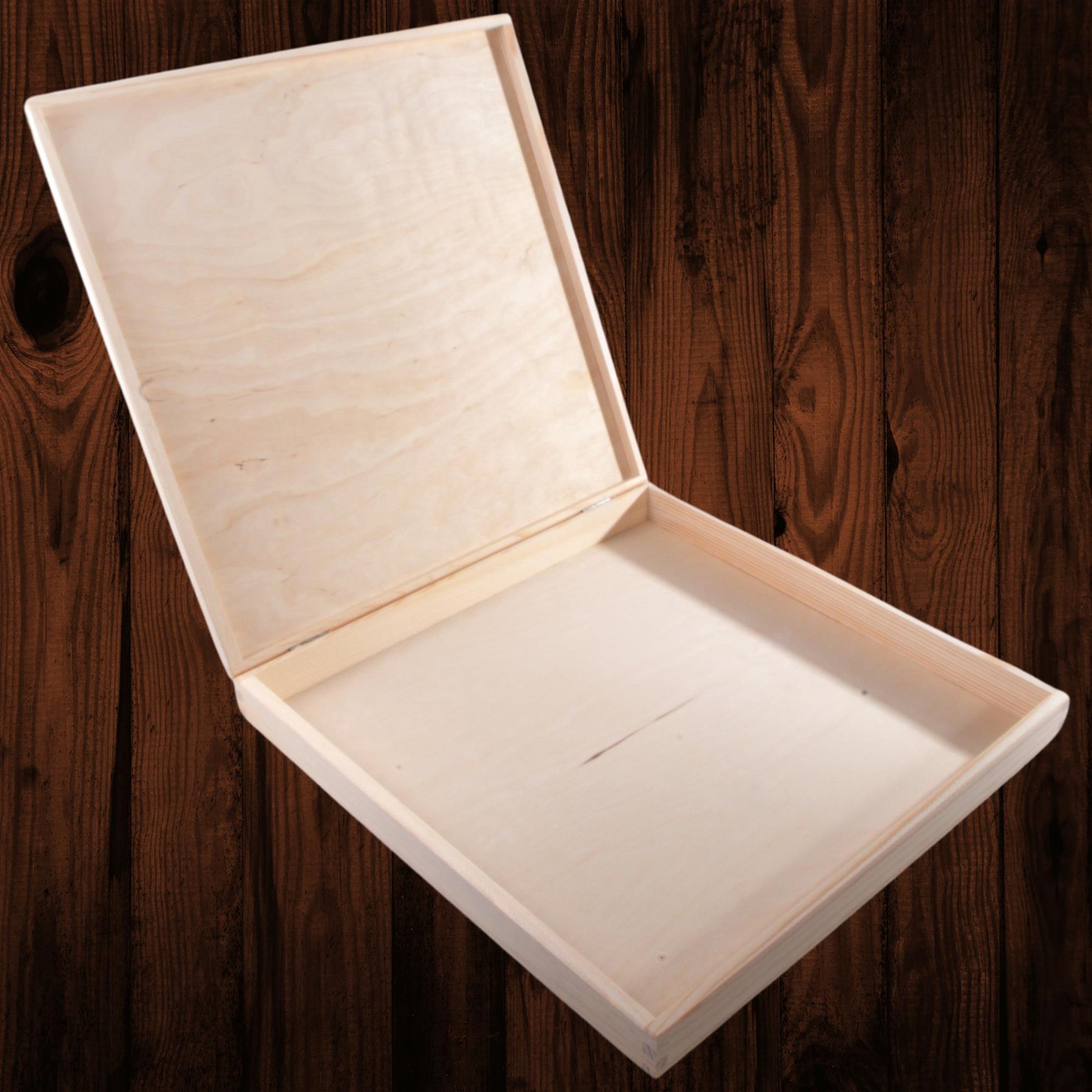 Square Wooden Lid Boxes | Plain Pine for Craft | Keepsake Trinket Memory Storage - Picture 215 of 238