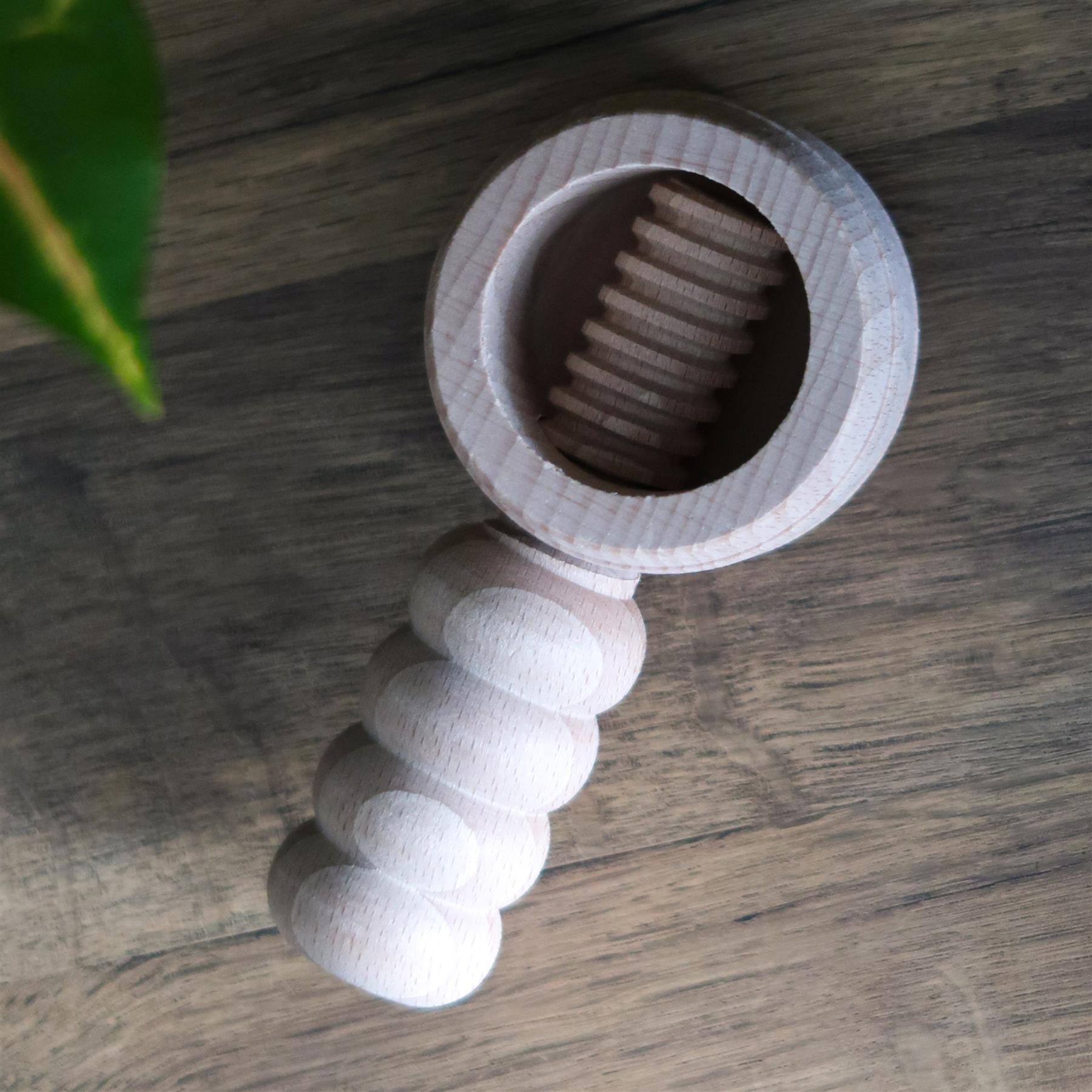 Cascanueces de madera regalo de Navidad cocina herramienta de madera nueces avellanas agrietadas - Imagen 12 de 37