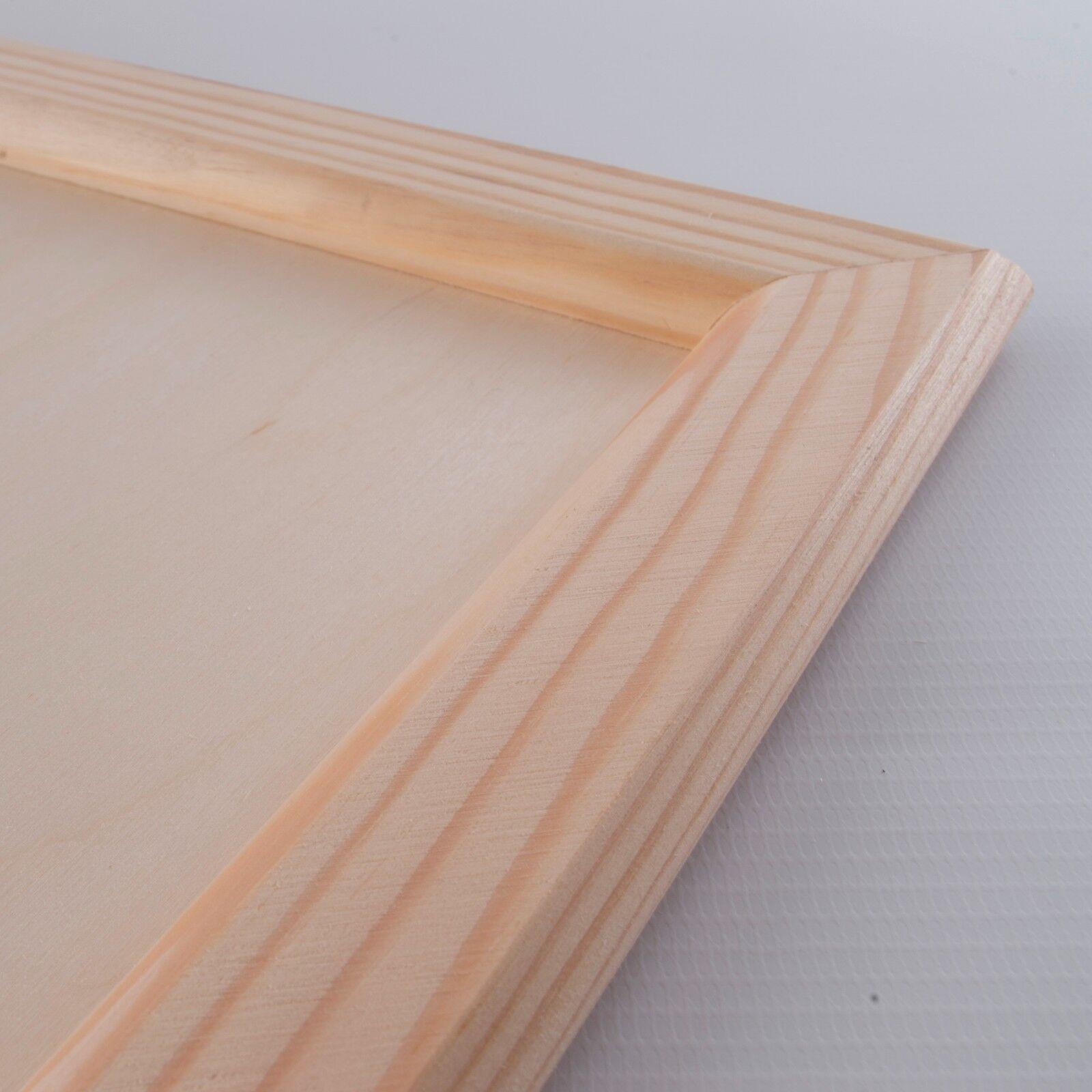 Unpainted Wood Canvas Framed Board Panels Hanging Painting Drawing Display Craft - Picture 12 of 22