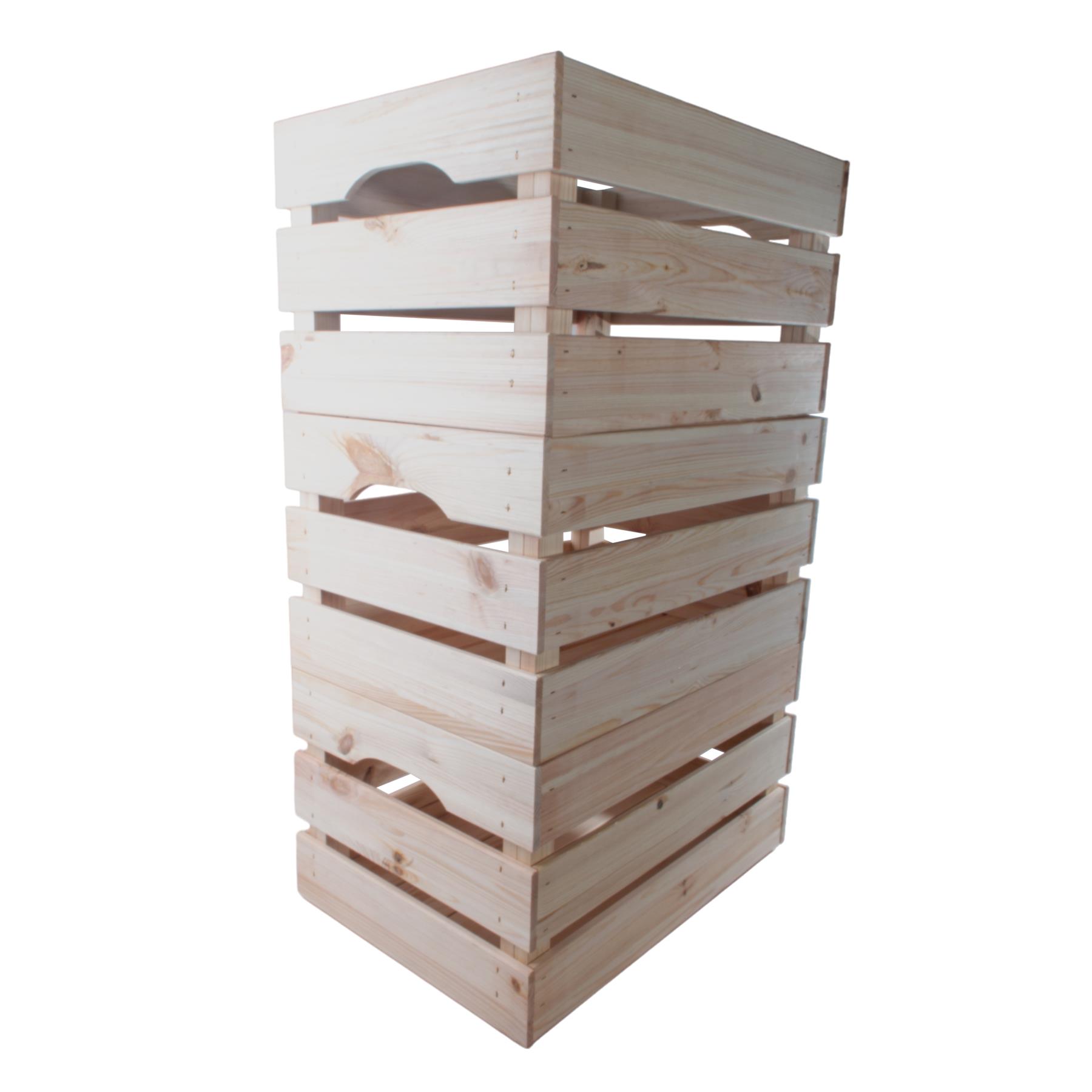 Wooden Crates Storage Boxes /2 Sizes/ Plain Unpainted Pinewood To Decorate Craft - Picture 28 of 40