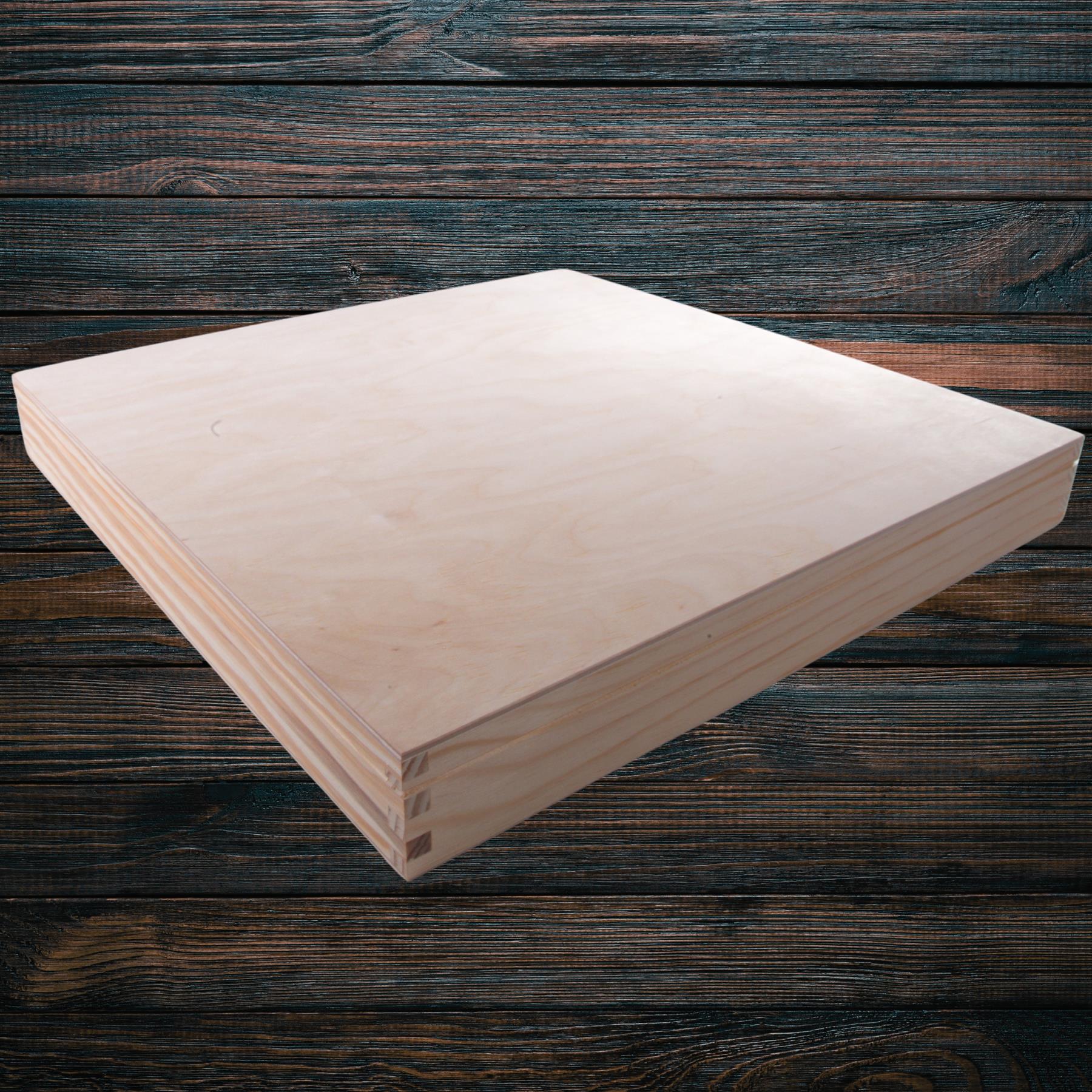 Square Wooden Lid Boxes | Plain Pine for Craft | Keepsake Trinket Memory Storage - Picture 222 of 238