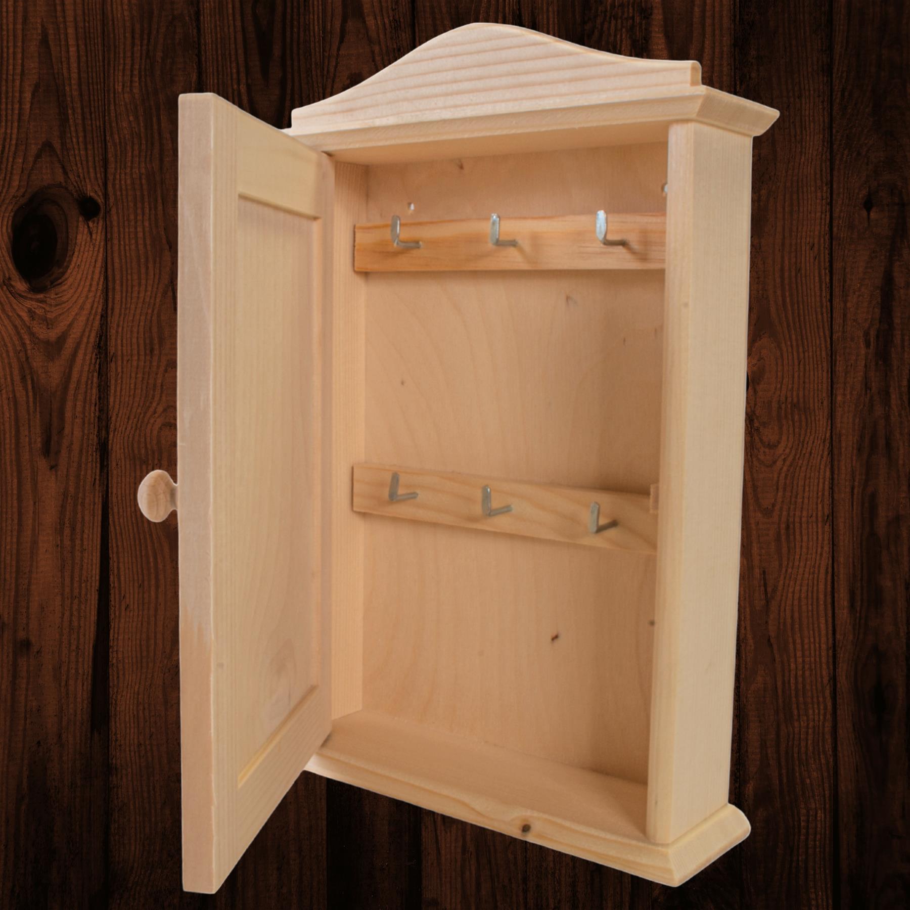 Wooden Key Box Decorative Wall Hanging Cabinet Rack Holder Cupboard Organiser - Picture 46 of 105