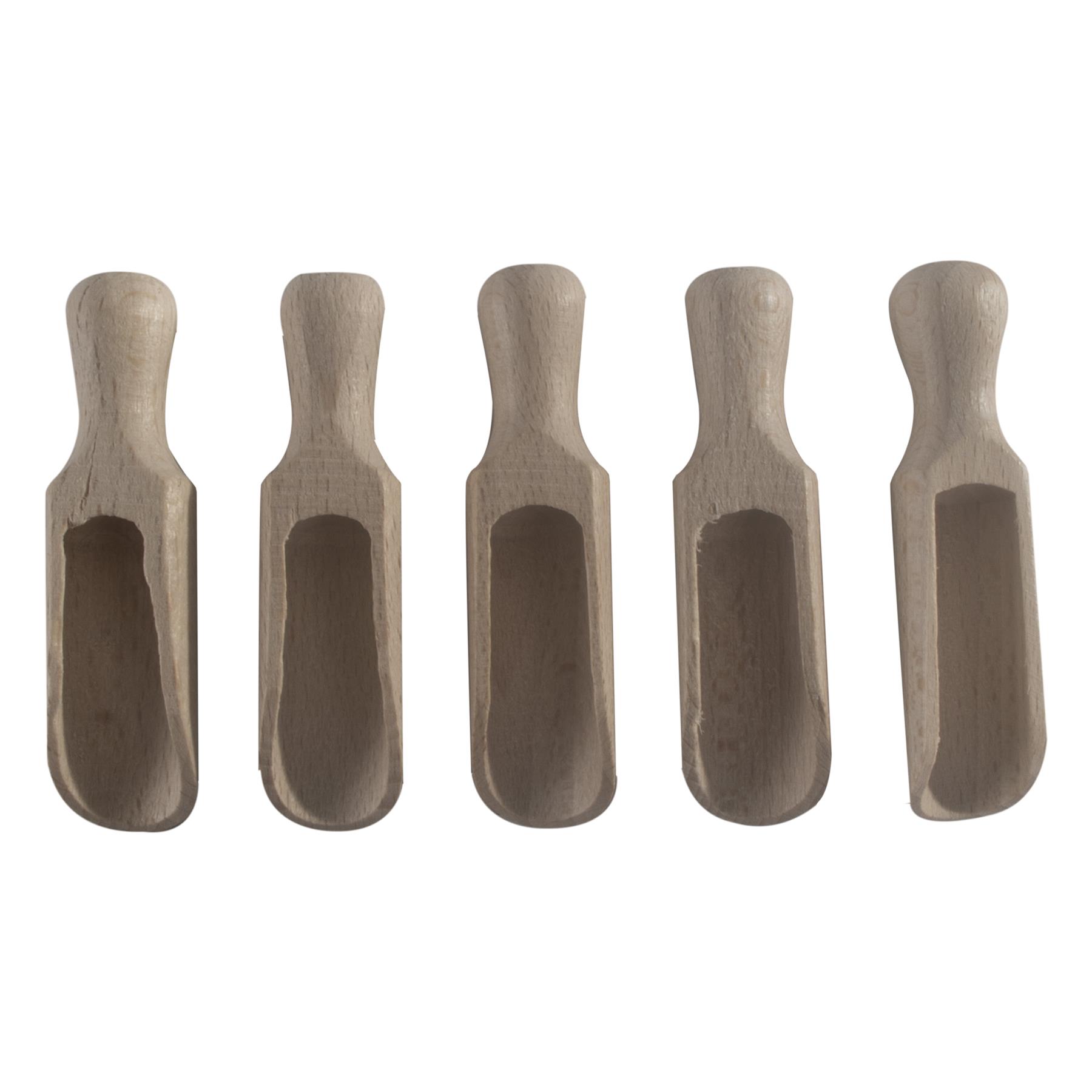 Mini Wooden Scoop Bath Salts Herbs Spoon Spices Flour Coffee Jar Jam Sugar - Picture 15 of 29