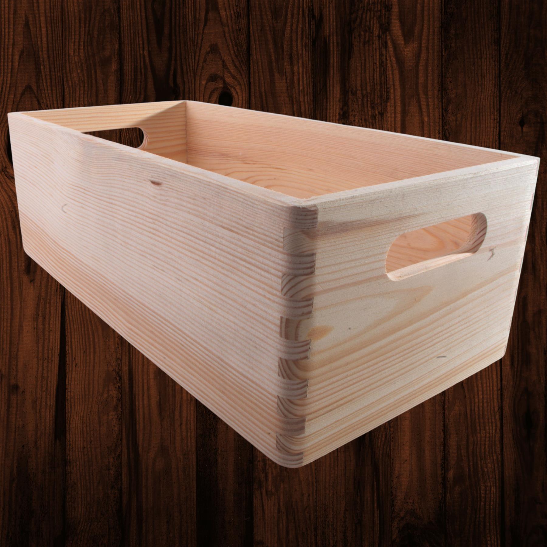 Wooden Crates | Plain Decorative Pine Underbed Storage Boxes Shelves Containers - Picture 28 of 66