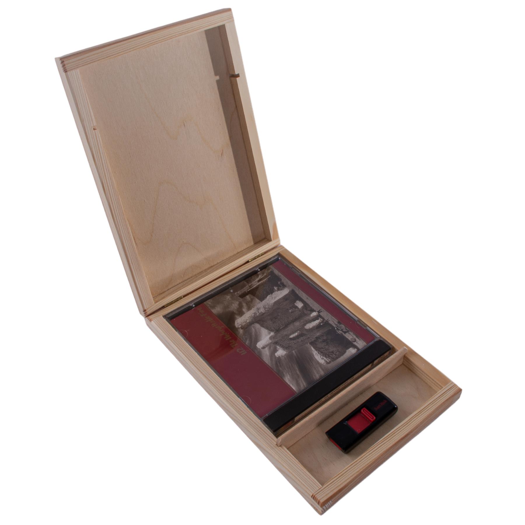 Caja de CD de madera y memoria USB de dos compartimentos | Idea de regalo | Madera artesanal pintable - Imagen 16 de 25