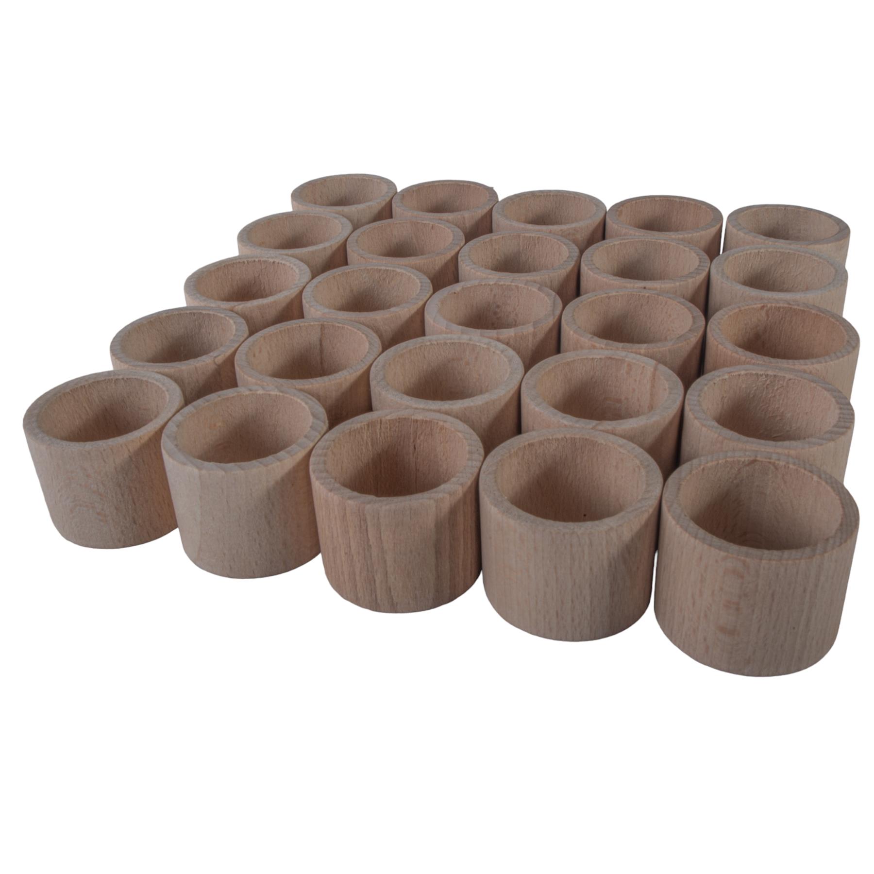 Wooden Napkin Rings | Various Designs | Round Decorative Holders For Craft DIY - Picture 47 of 50