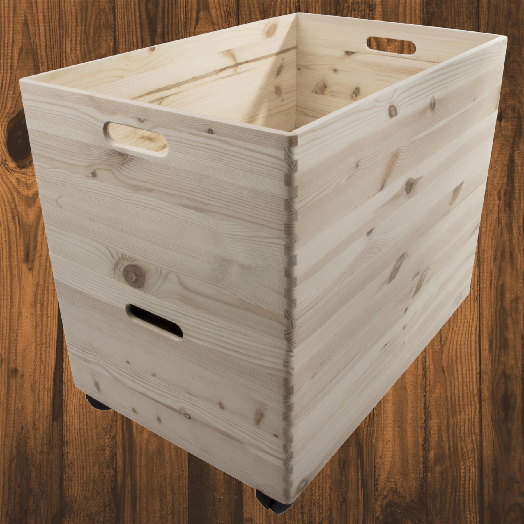 Choice of Stacking Extra Large Wooden Open Crates with Handles Boxes Wheels - Picture 11 of 40