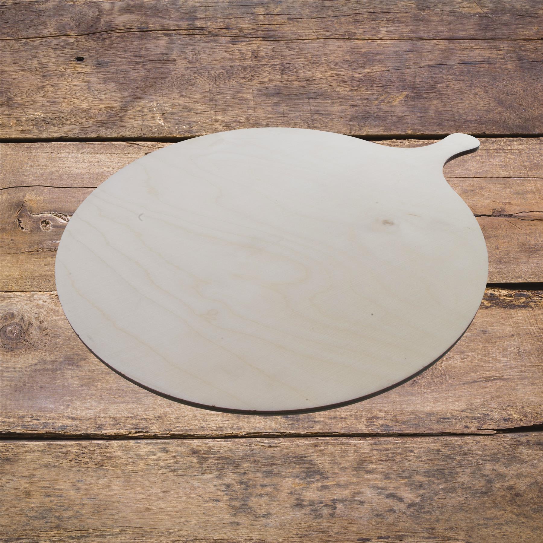 Wooden Pizza Serving Board | 2 Sizes |Round Plate Paddle Peel Cakes Bread Baking - Picture 23 of 23