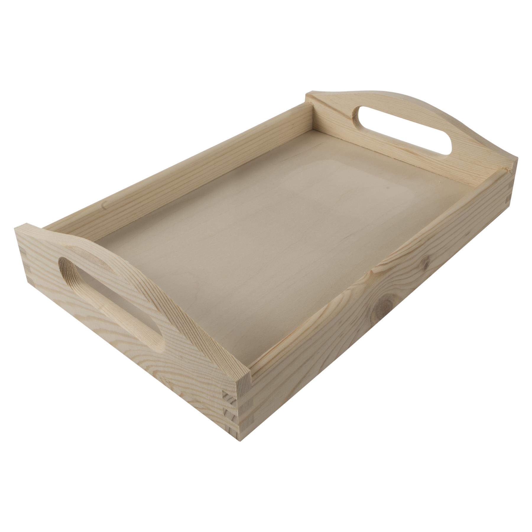 Decorative Serving Trays | Plain Pinewood | Tea Coffee Milk Breakfast Parties - Picture 35 of 144