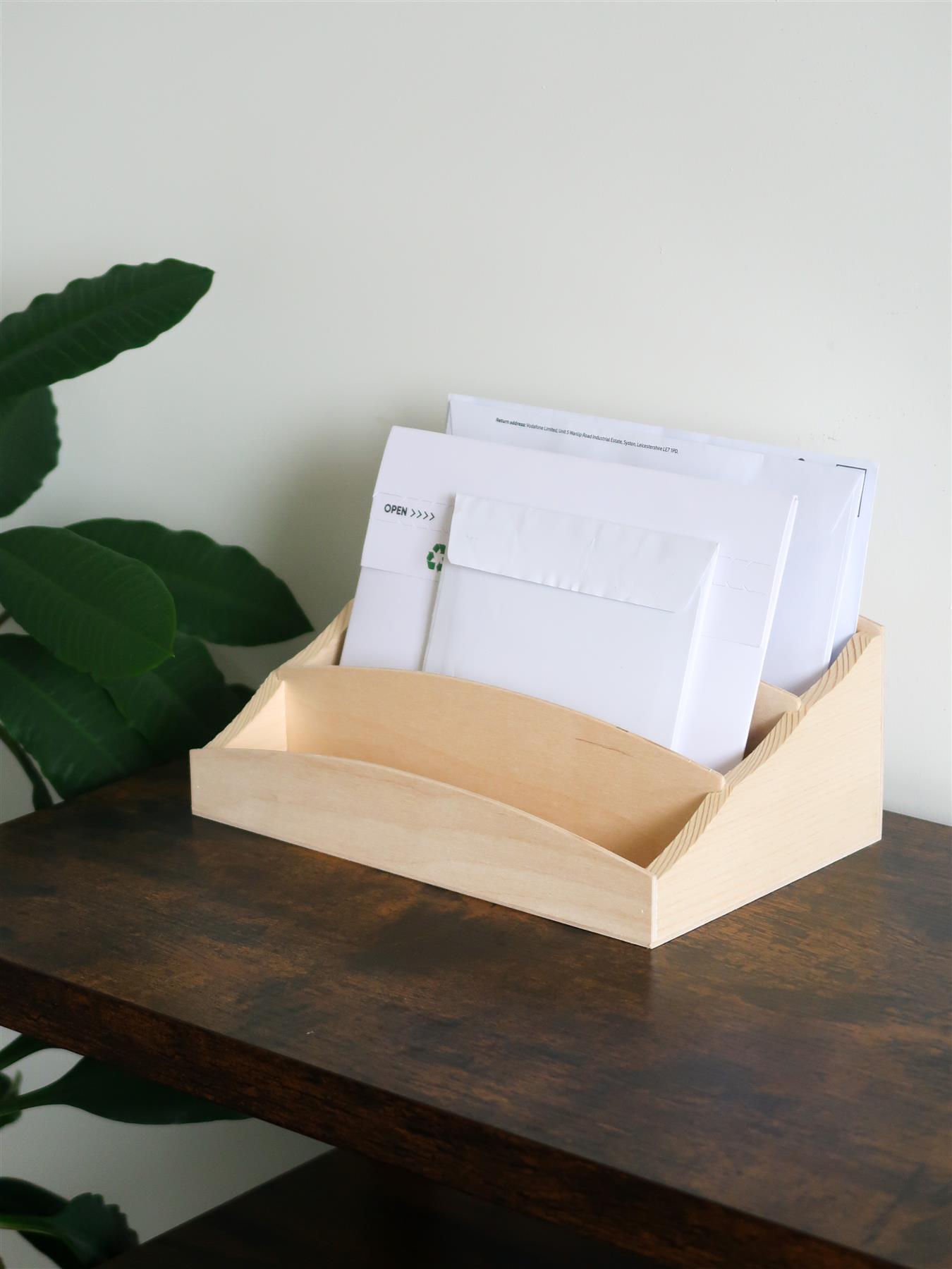 Wooden Letter Rack | Various Shapes | Mail Entry Display Sorter | Plain Wood - Picture 26 of 48