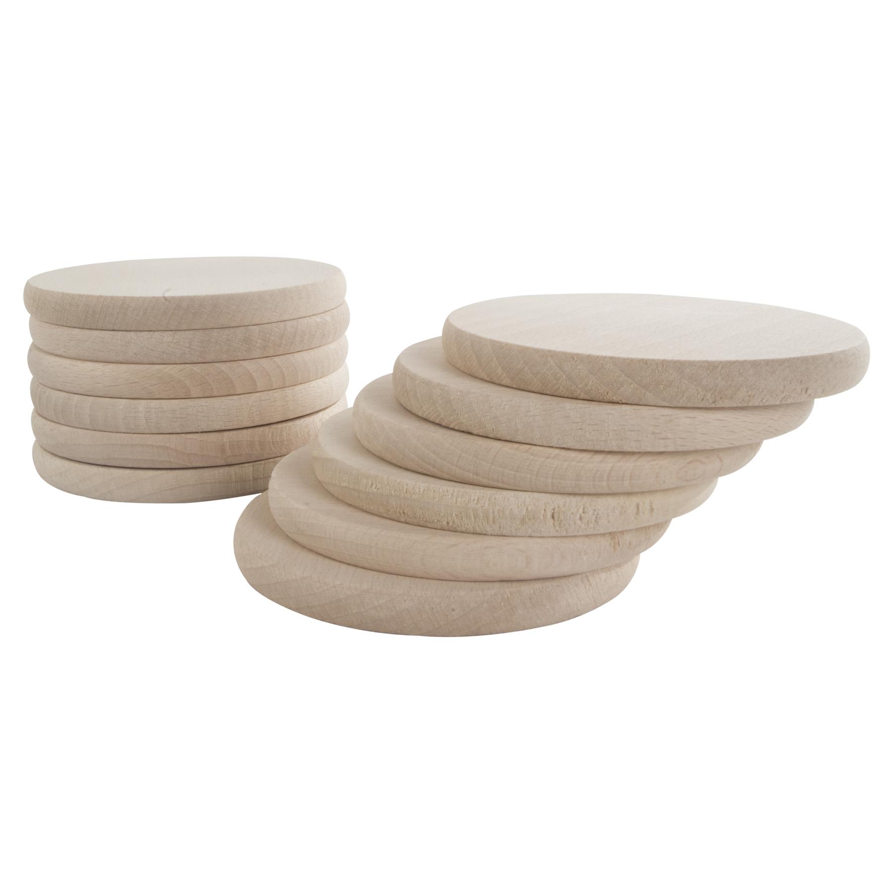 Plain Beechwood Round 9cm Drink Coasters Circle Blanks Coffee Table Cup Decor - Picture 59 of 82