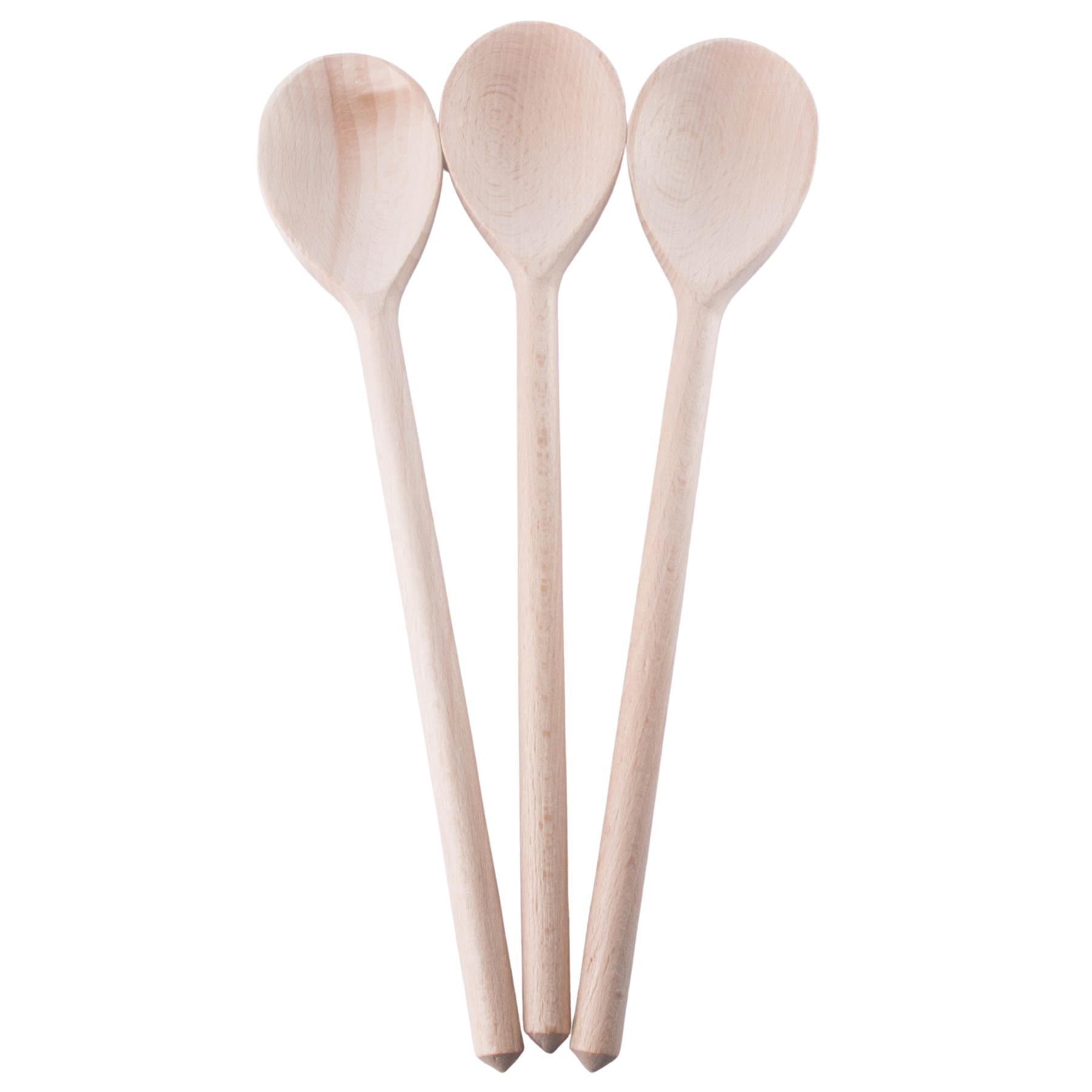 Regular Wooden Spoon 30cm (12") Long Beechwood Non-Stick Turner Kitchen Cooking - Picture 22 of 52