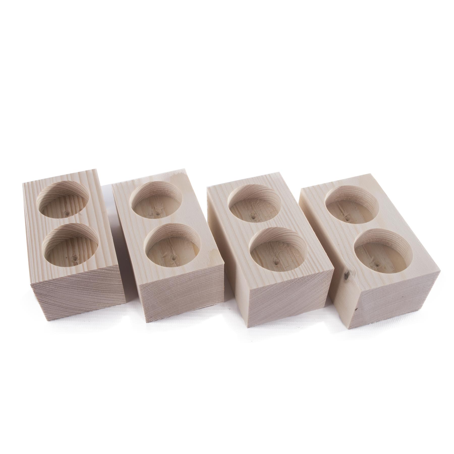 Wooden Tea Light Candle Holder | Craft Decorative Pine| Double Triple Quadruple - Picture 16 of 36