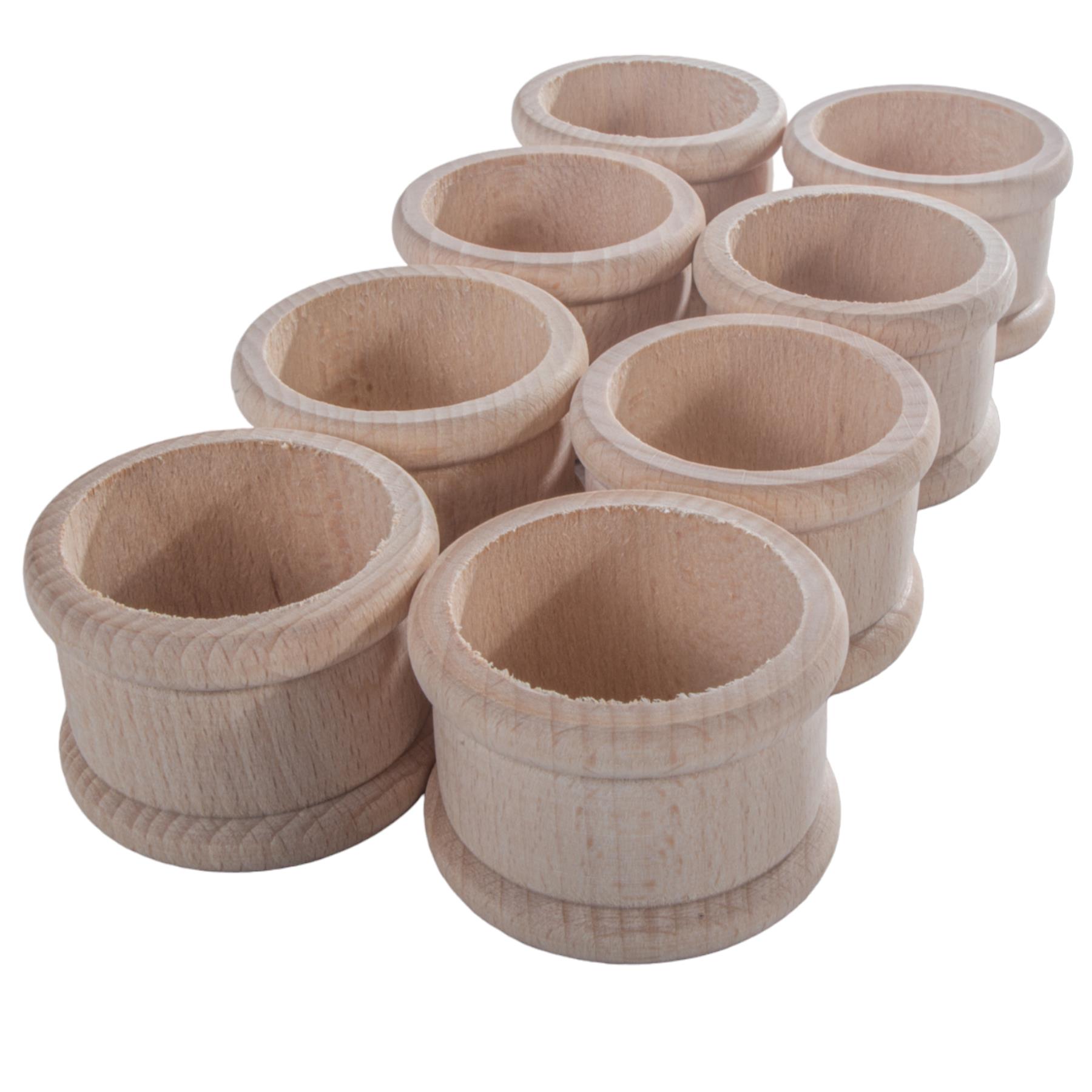 Wooden Napkin Rings | Various Designs | Round Decorative Holders For Craft DIY - Picture 19 of 50