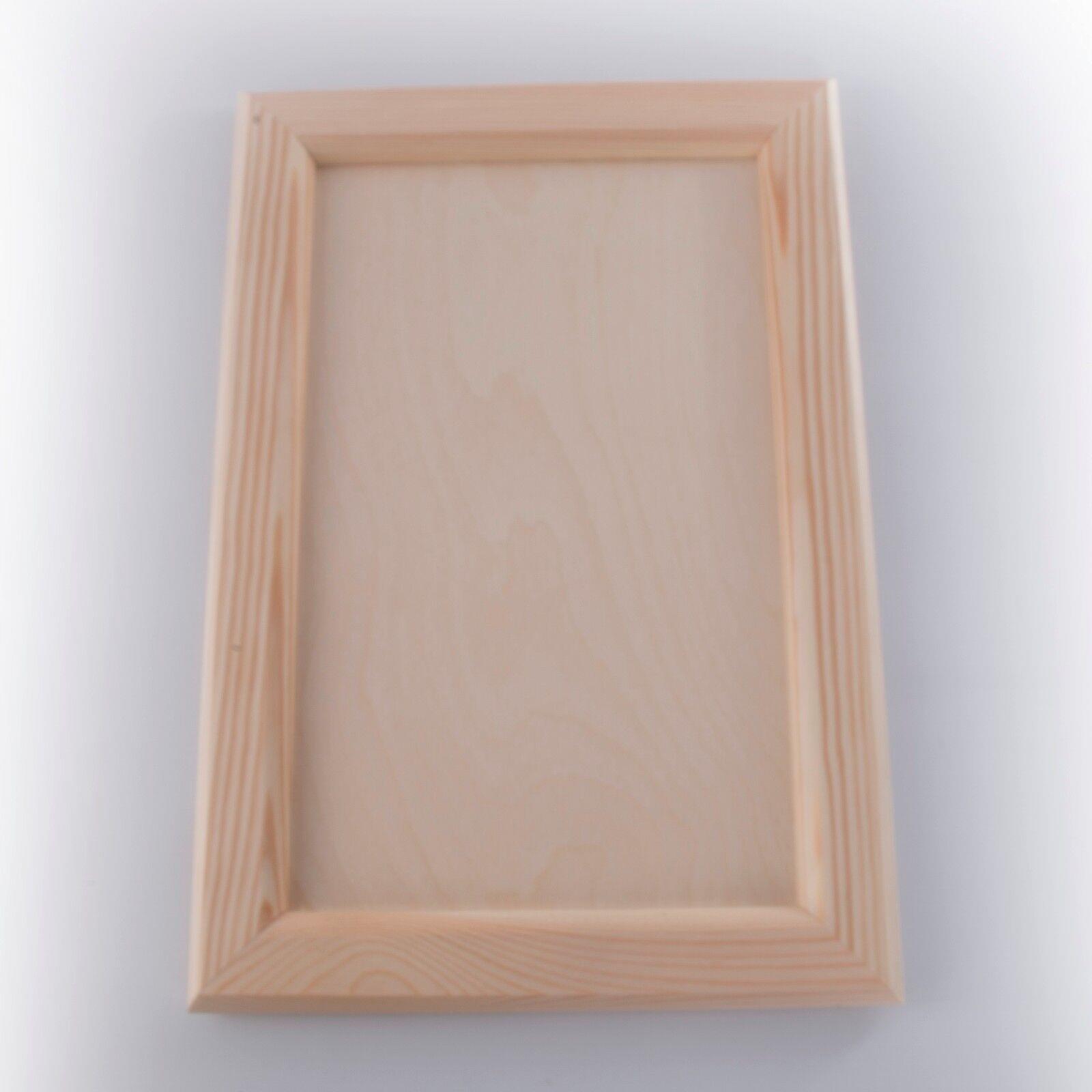 Unpainted Wood Canvas Framed Board Panels Hanging Painting Drawing Display Craft - Picture 13 of 22