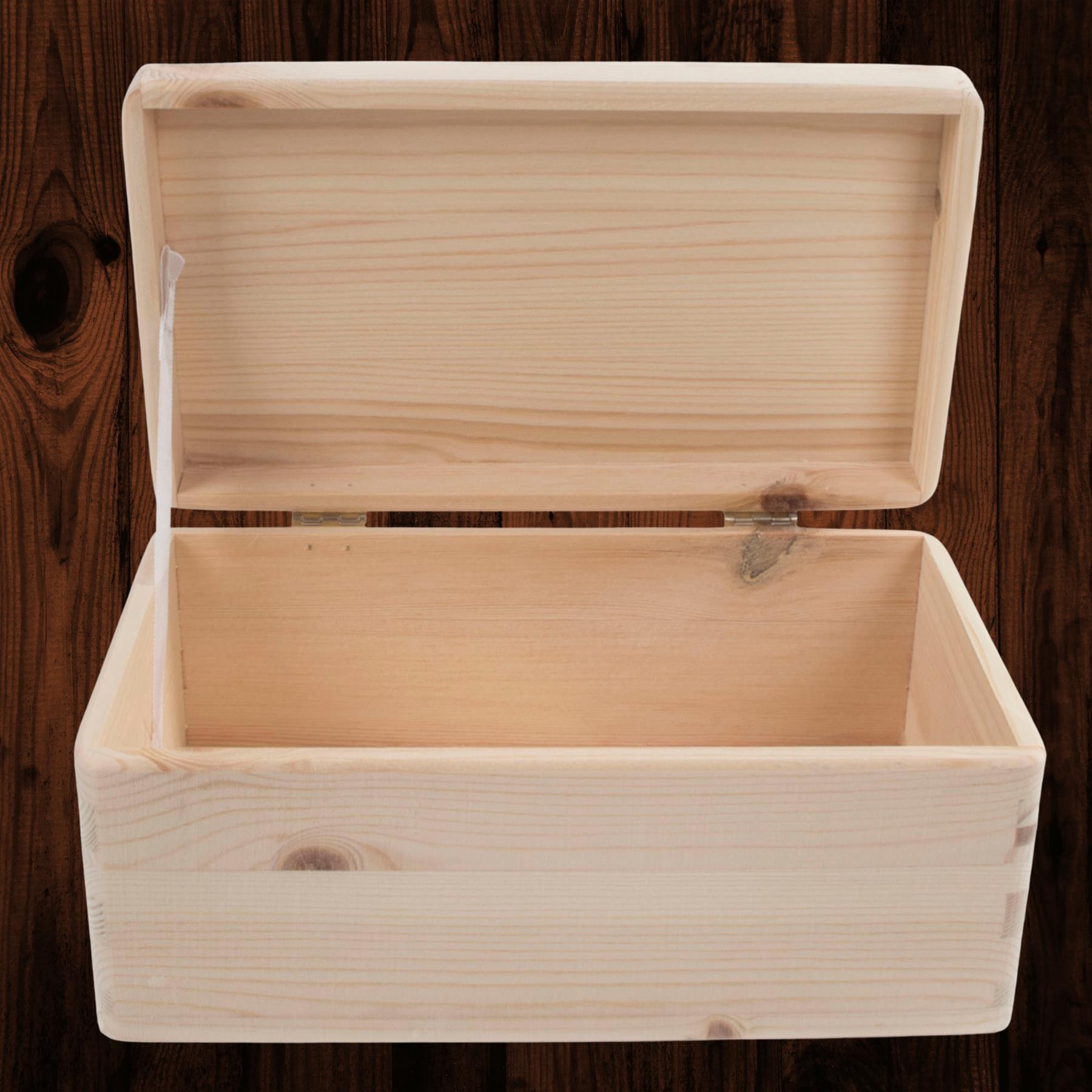 Wooden Lidded Decorative Memory Storage Chest Boxes / 5 Sizes / Small to Large - Picture 9 of 58