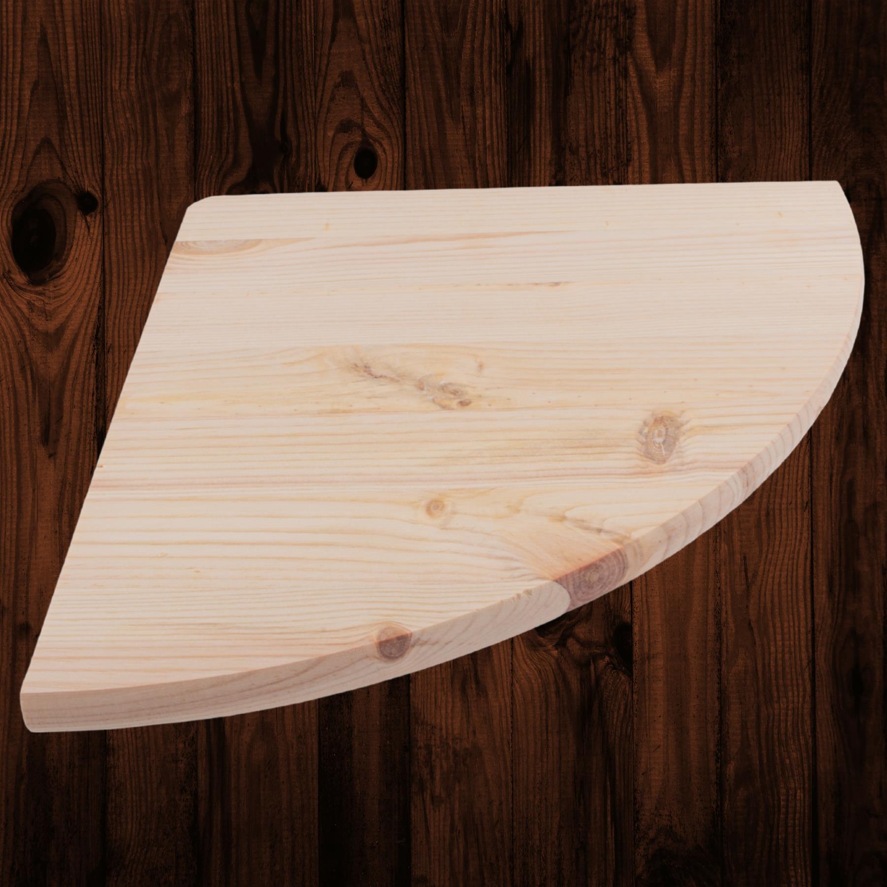 Natural Wooden Corner Shelf / 3 Sizes / Pine Floating Wall Display Shelves DIY - Picture 19 of 39