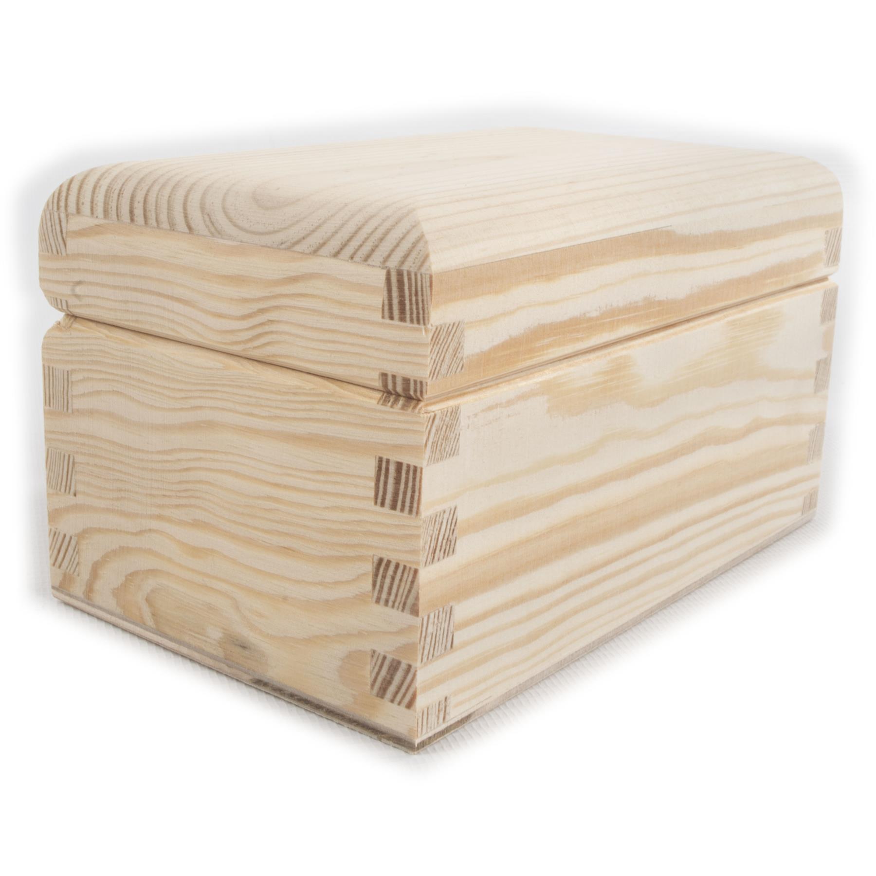 Plain Pine Wood Compartment Boxes with Nicely Rounded Lid | Decoupage Decorate - Picture 16 of 28